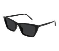 SAINT LAURENT キャットアイフレムサンクラス SL737MICATHIN 002 Saint Laurent SL737 Thin Mica Cat Eye Sunglasses in Clear