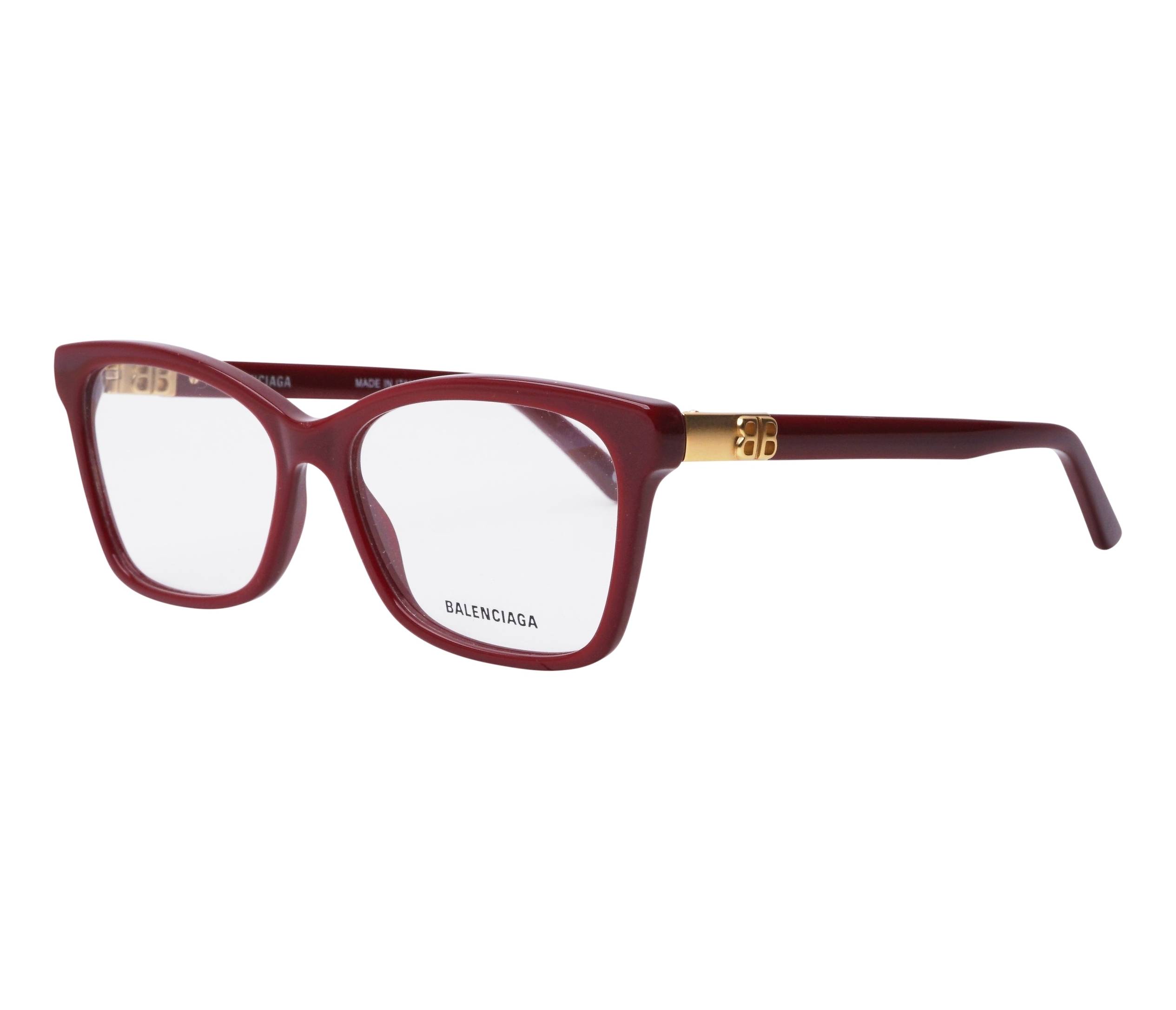 Balenciaga eyeglasses BB0186O 003 55 15 Burgundy - 