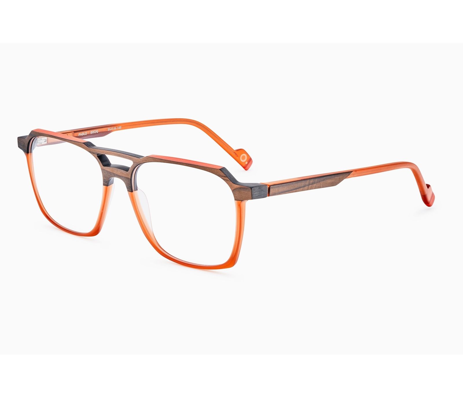 Etnia Barcelona eyeglasses PABLO BROG 55 16 OrangeBrown - 