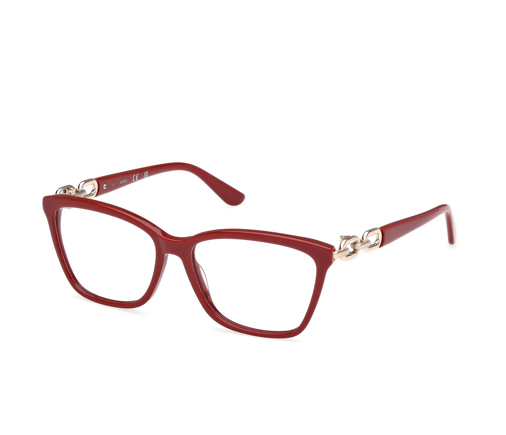 Guess eyeglasses GU50181V 066 54 15 RedWhite - 
