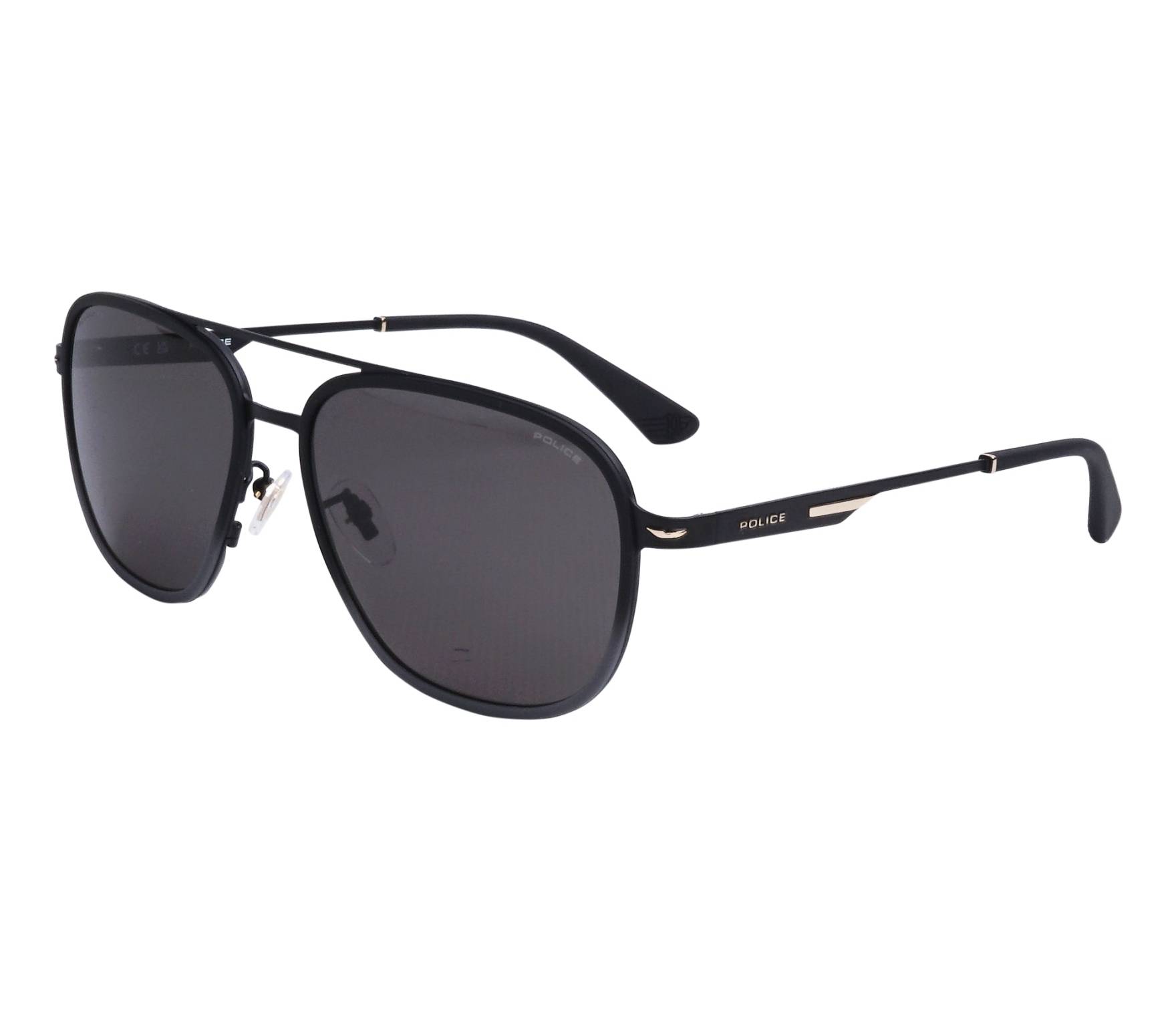 Police sunglasses SPLL78 305P 58 16 BlackGold - 