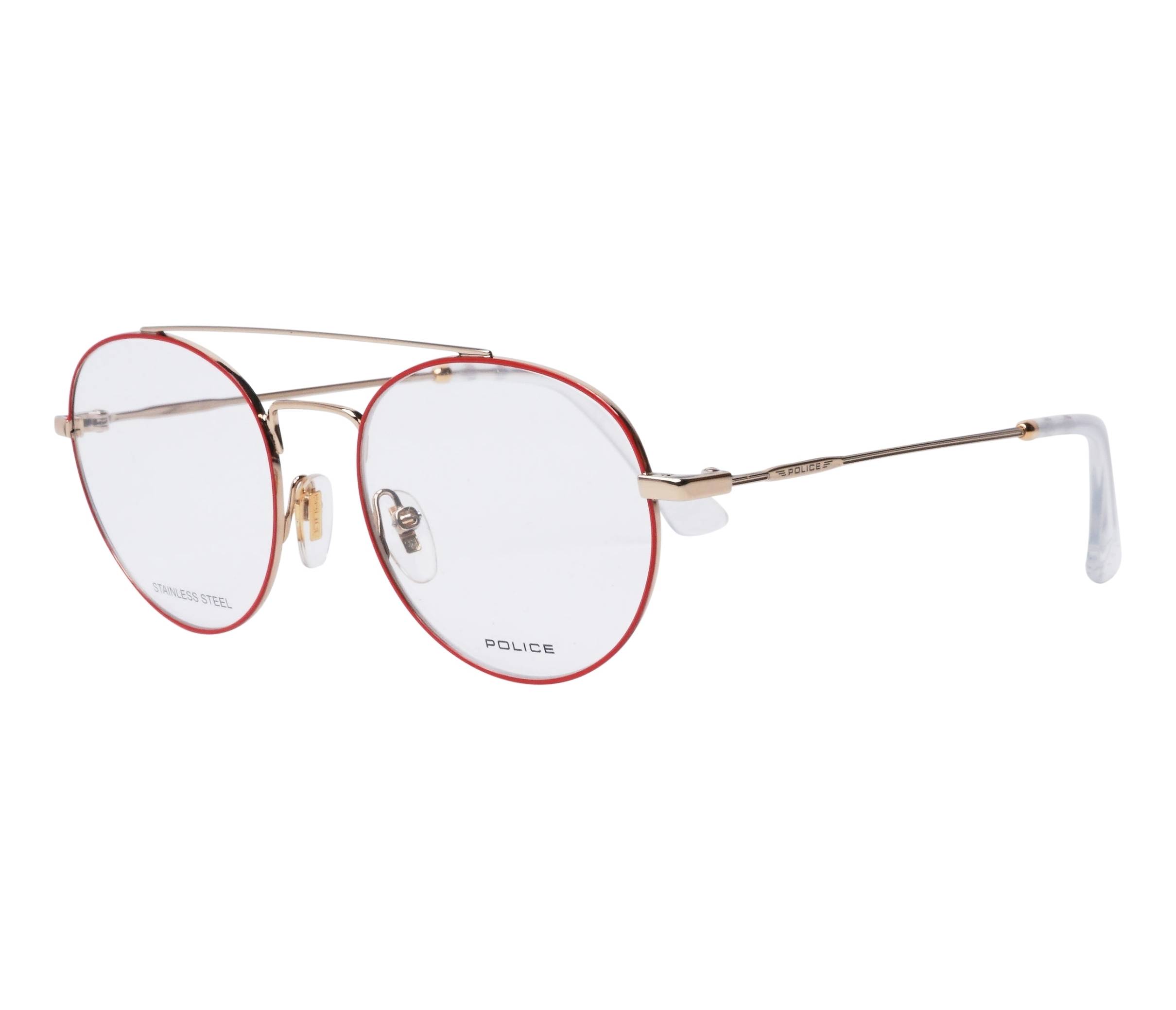 Police eyeglasses VPL728 0357 49 18 RedGold - 