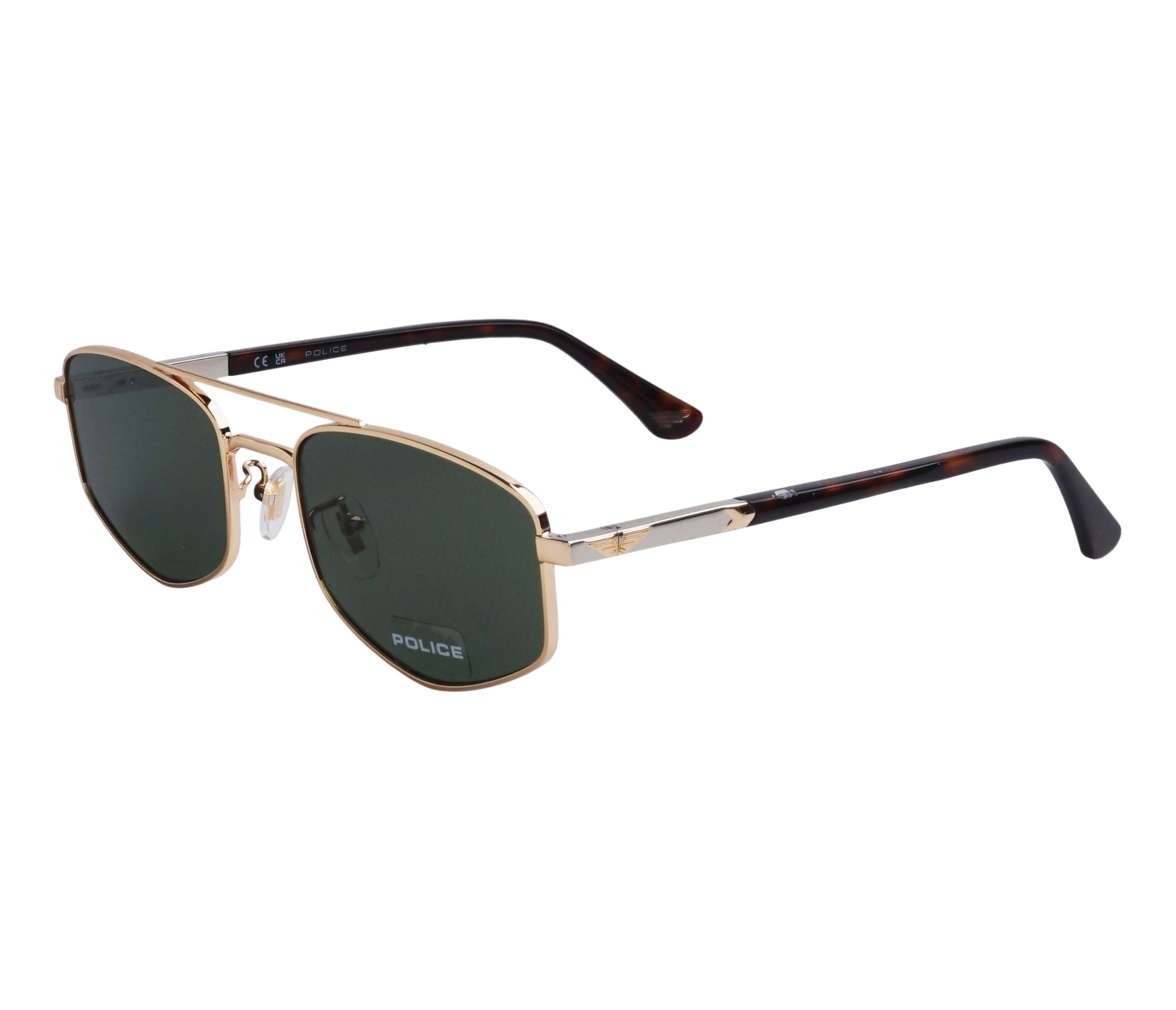 Police sunglasses SPLQ84 0300 55 20 Gold - 
