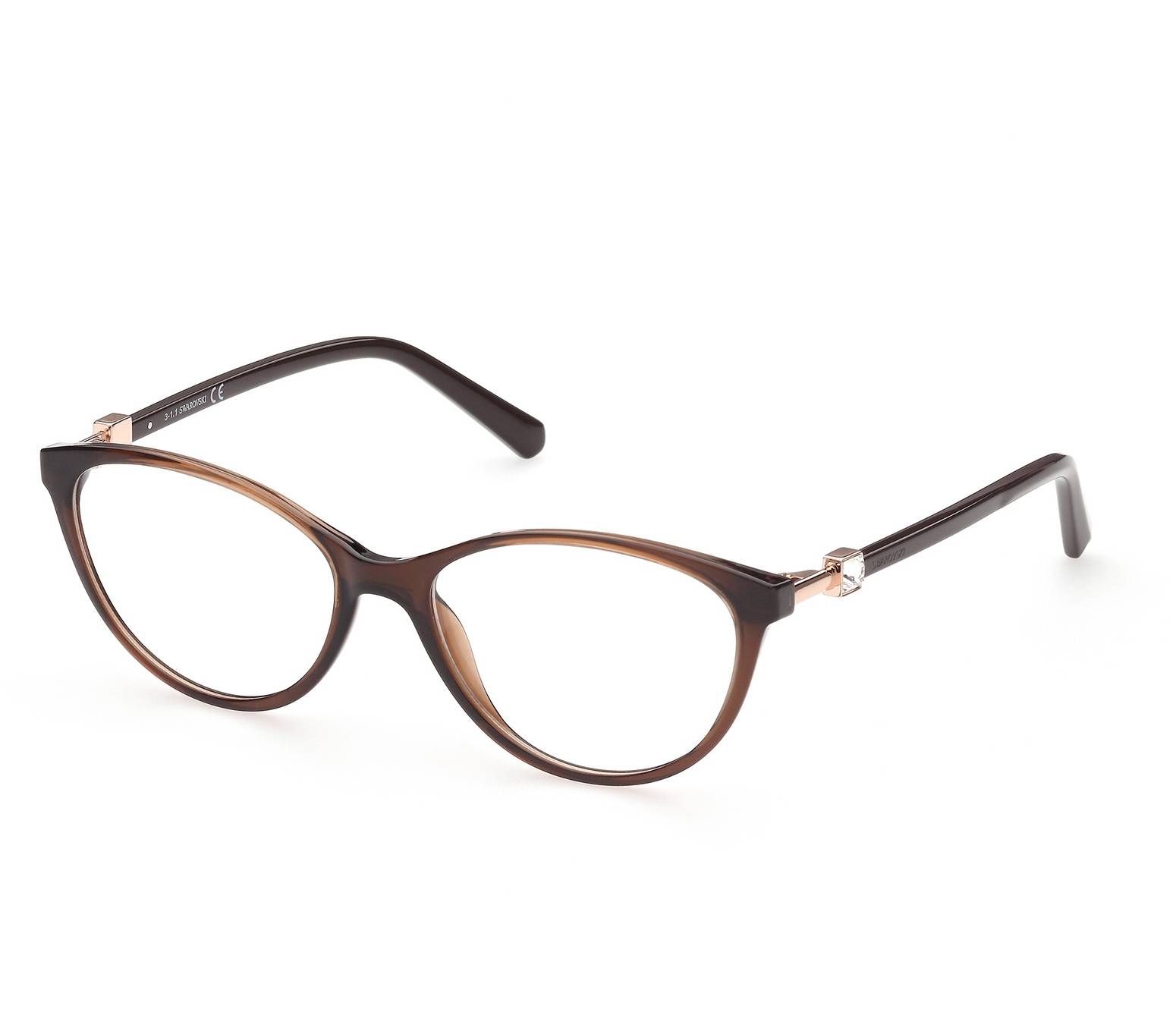 Swarovski eyeglasses SK5415 048 53 16 BrownRose gold - 