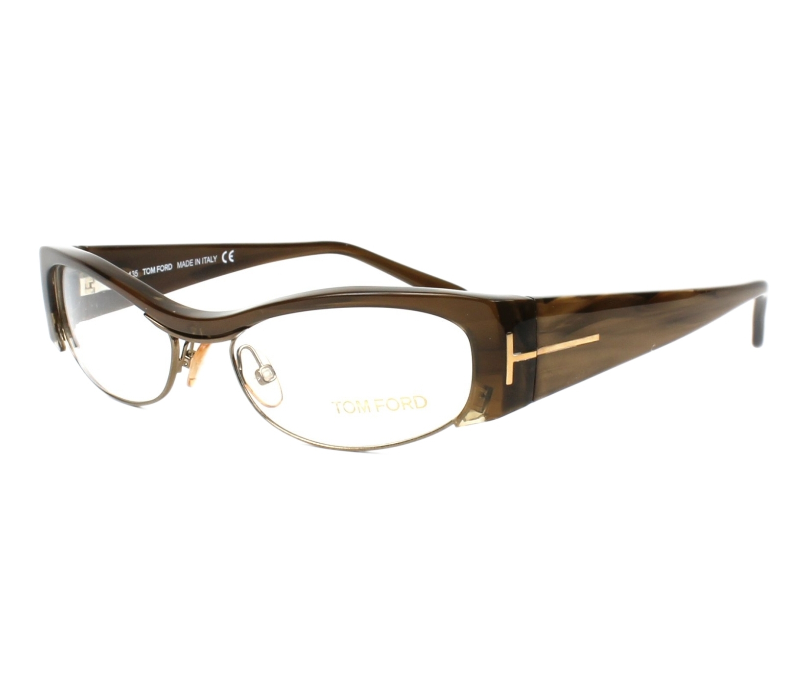 Tom Ford eyeglasses TF-5076 U61 51 16 HavanaBronze - 