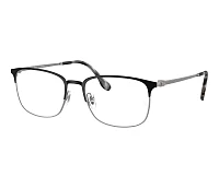 美品✨レイバン RB6494 オプティクス ポリッシュシルバー 眼鏡 サングラス RB6494 OPTICS Eyeglasses with Black On Silver Frame - RB6494 | Ray