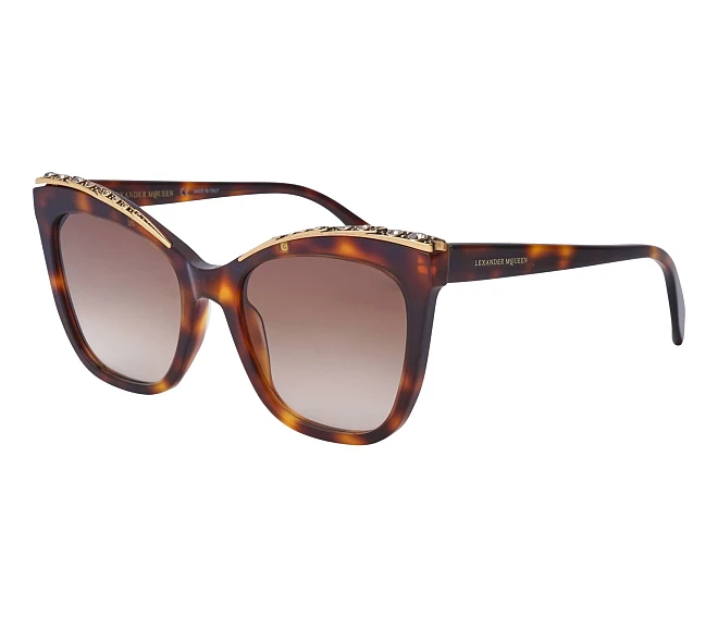 Alexander McQueen sunglasses AM-0182-S 003 55 19 HavanaGold