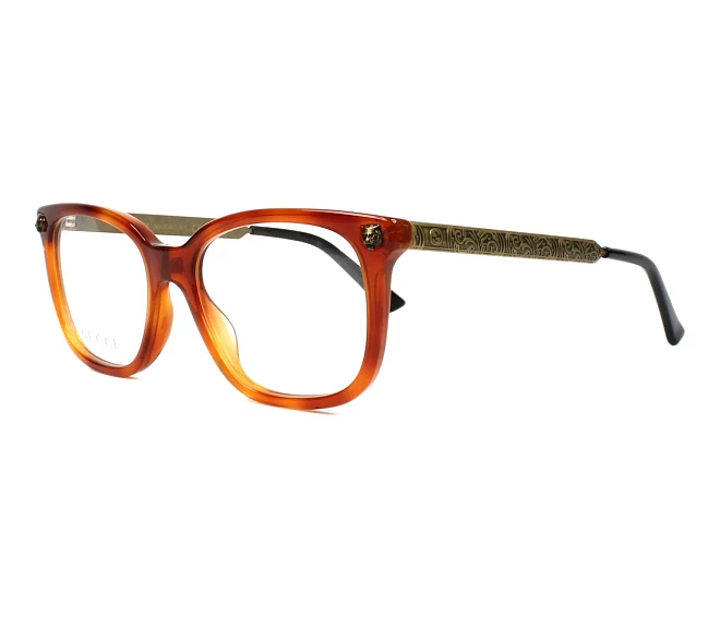 Gucci eyeglasses GG-0218-O 003 51 17 HavanaBrass