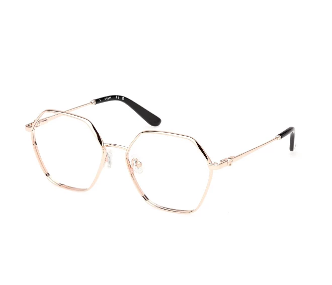Guess eyeglasses GU50184V 028 56 16 Rose goldBlack