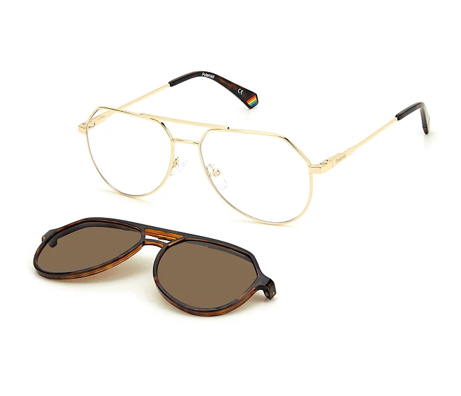 Polaroid eyeglasses PLD-6156-CS J5GSP 56 16 Gold