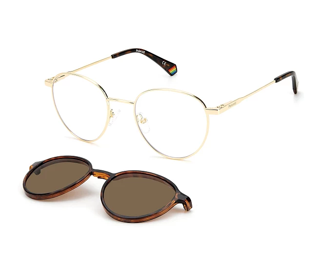 Polaroid eyeglasses PLD-6158-CS J5GSP 51 20 Gold