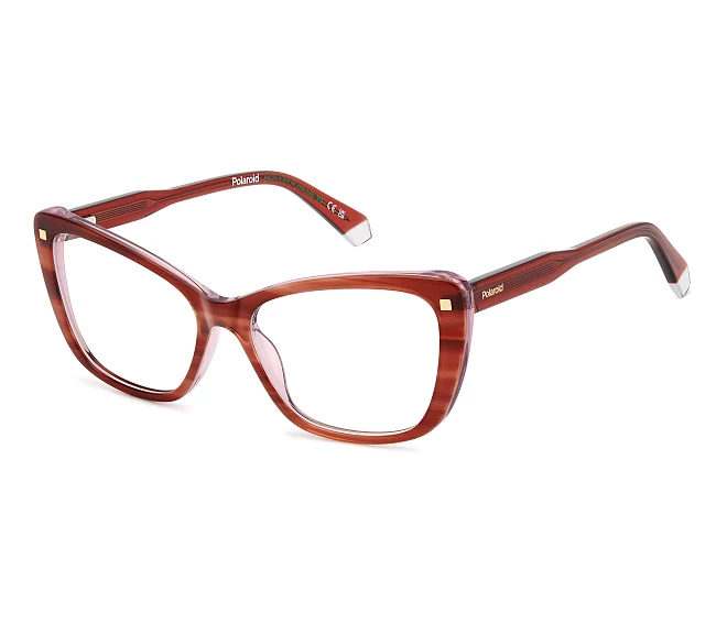 Polaroid eyeglasses PLD-D542 8RR 56 16 Red