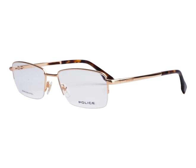 Police eyeglasses VPLR68 0300 55 18 GoldBrown