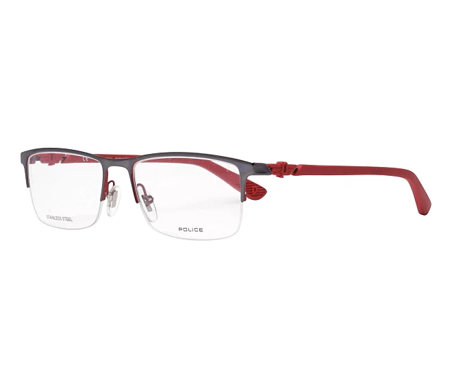 Police eyeglasses VPL-794 0597 55 17 AluminiumBrick red