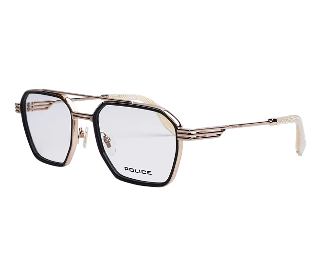 Police eyeglasses VPLQ76E 300Y 55 19 BlackGold
