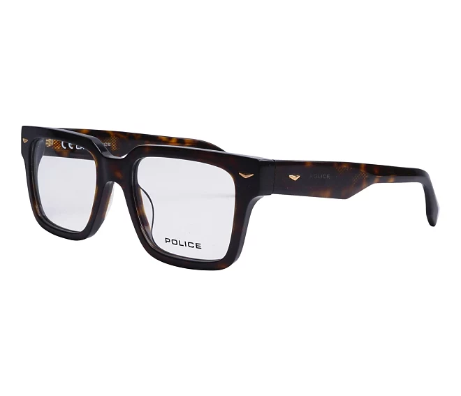 Police eyeglasses VPLQ73 722Y 53 20 Brown