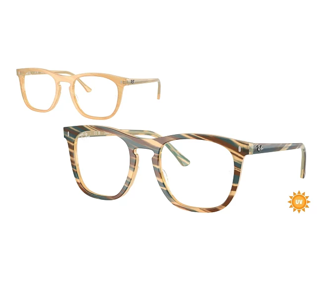 Ray-Ban eyeglasses RX2210V 8383 51 21 Brown