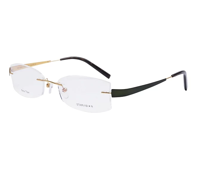 Starvision eyeglasses S-1029 CO61 52 18 GoldGreen