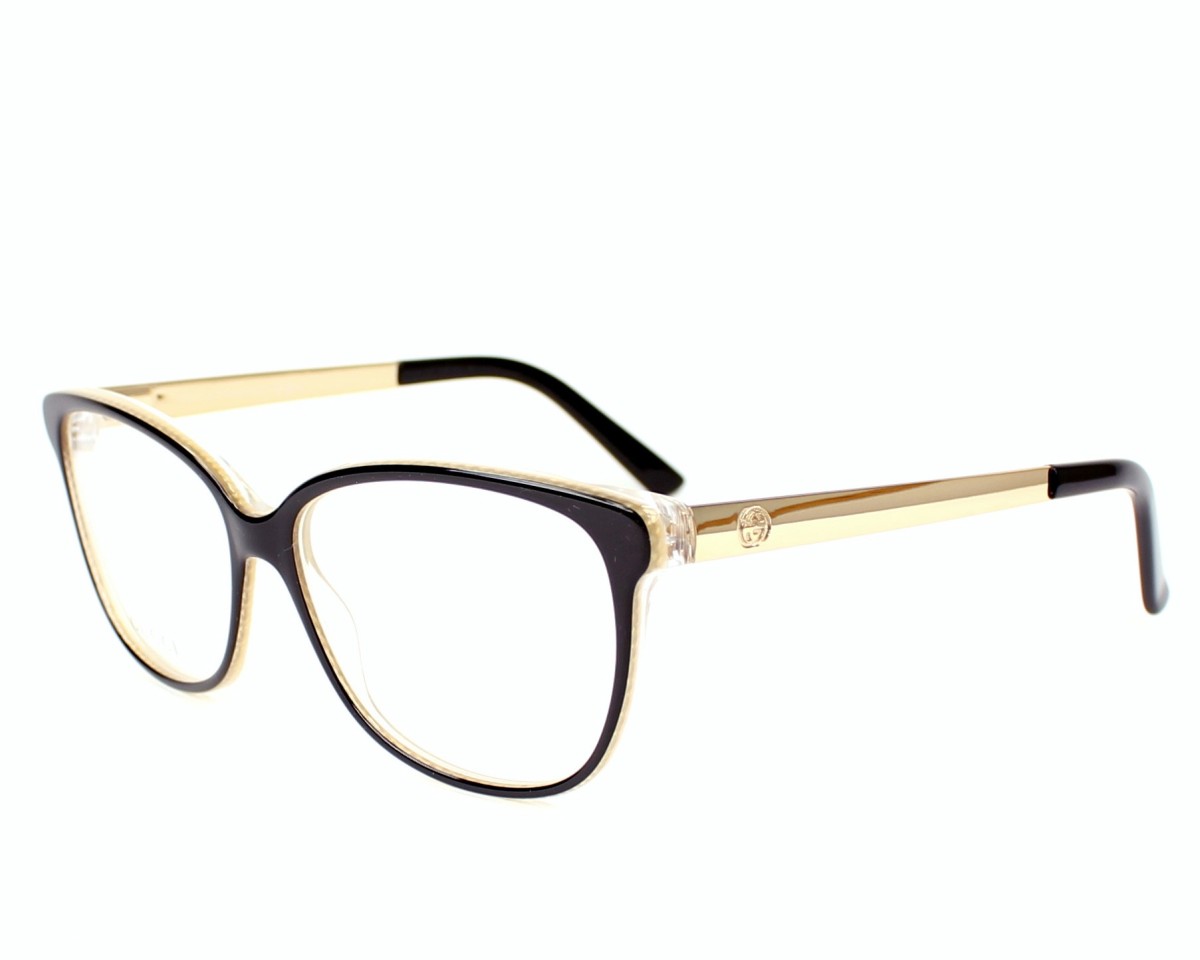 black and gold gucci eyeglasses