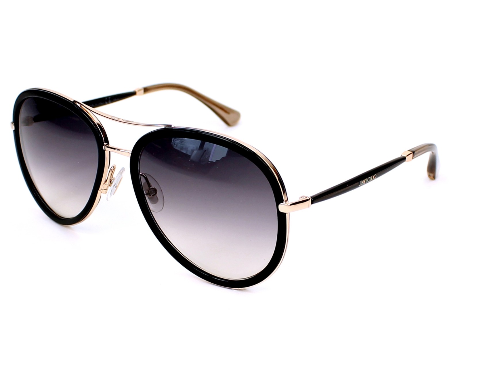 Jimmy Choo Black & Gold Tora/S Aviator Sunglasses Jimmy Choo TORA-S QAN/J6: Buy Online | Visionet main image 4