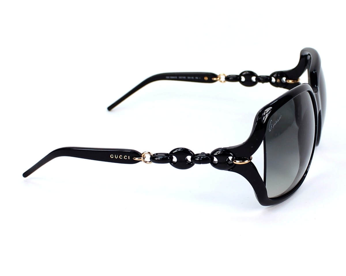 Gucci Dark Sunglasses GG 3584/S Gucci Black GG 3584/S Chain Link Oversized Sunglasses Gucci  main image 4