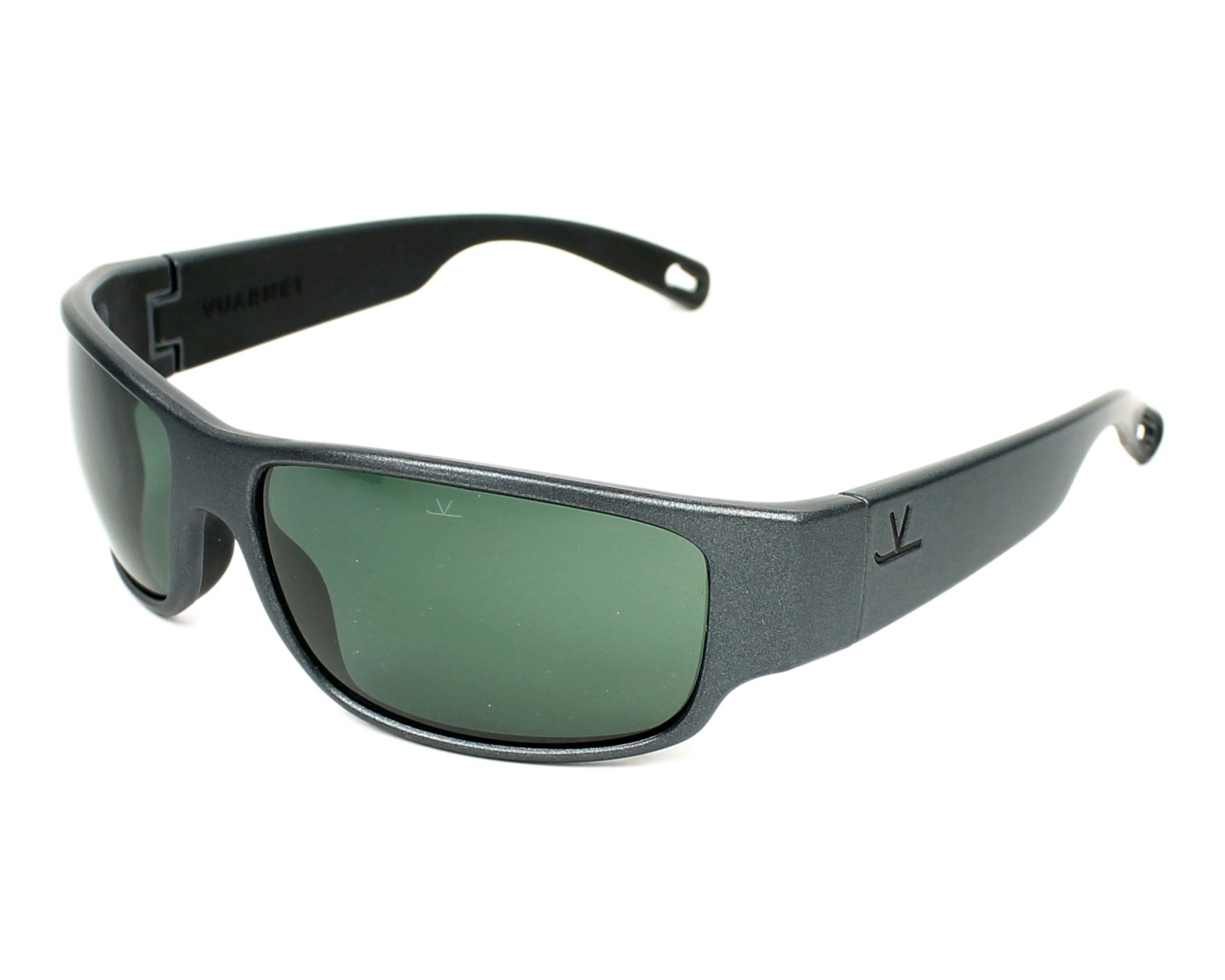 VUARNET RIDER SPORTS WRAP SUNGLASSES METALLIC GREY POLARIZED GREY VL 1621 0005