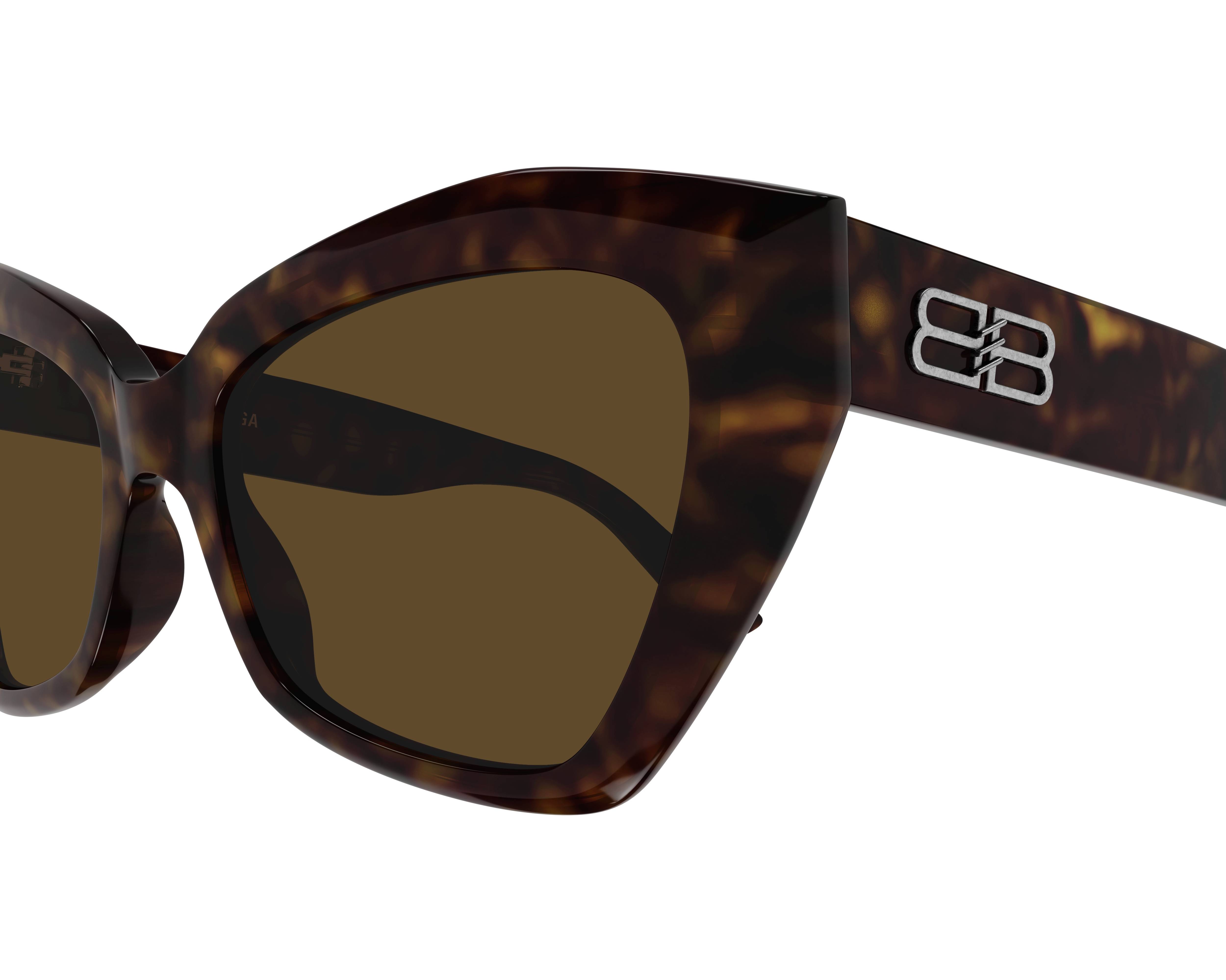 Balenciaga Tortoiseshell Cat-Eye Sunglasses - Dark Brown/Black Balenciaga BB0306S Cat Eye Sunglasses | Fashion Eyewear US main image 2