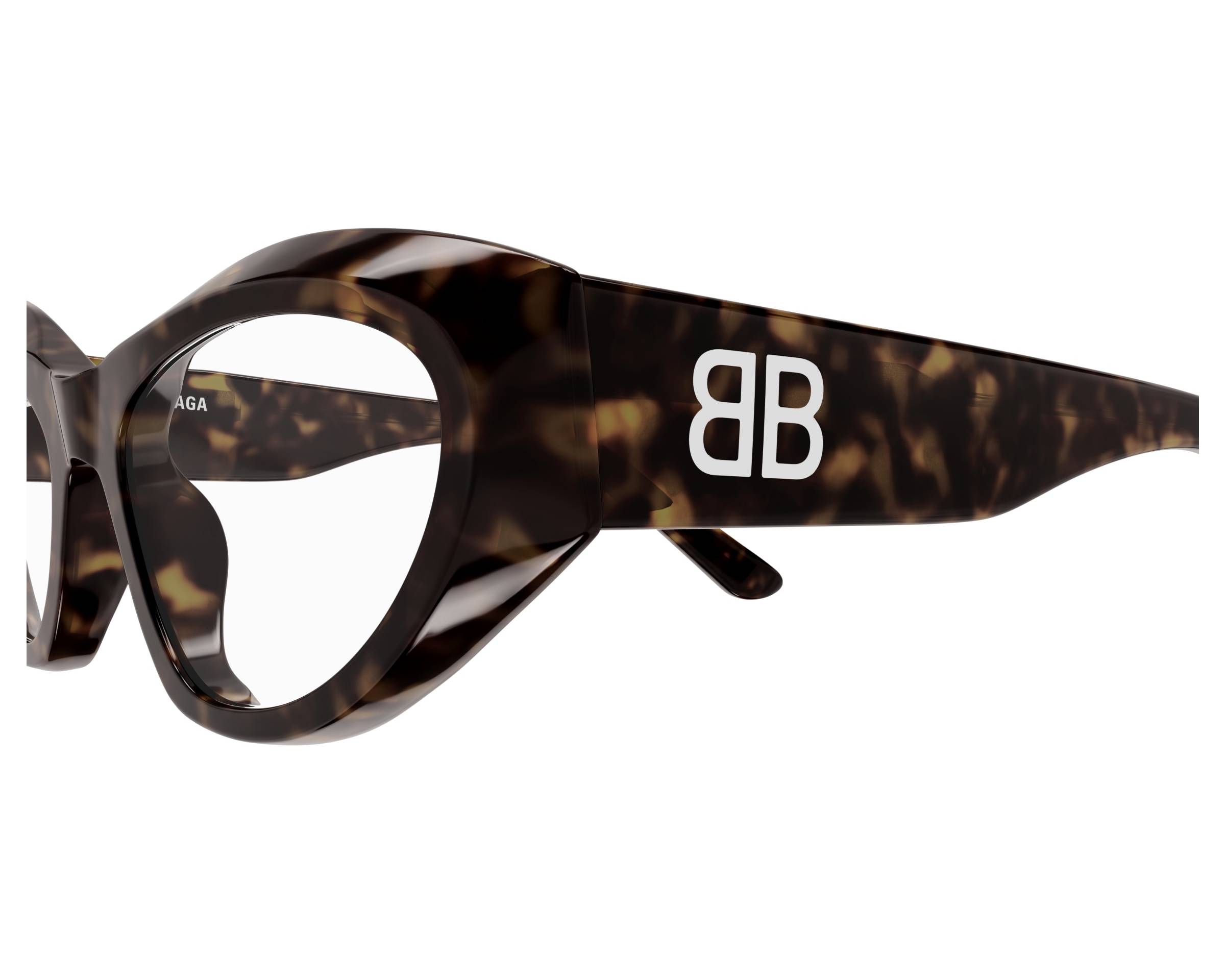Balenciaga BB0400O 002 55-19 Havana  profile view