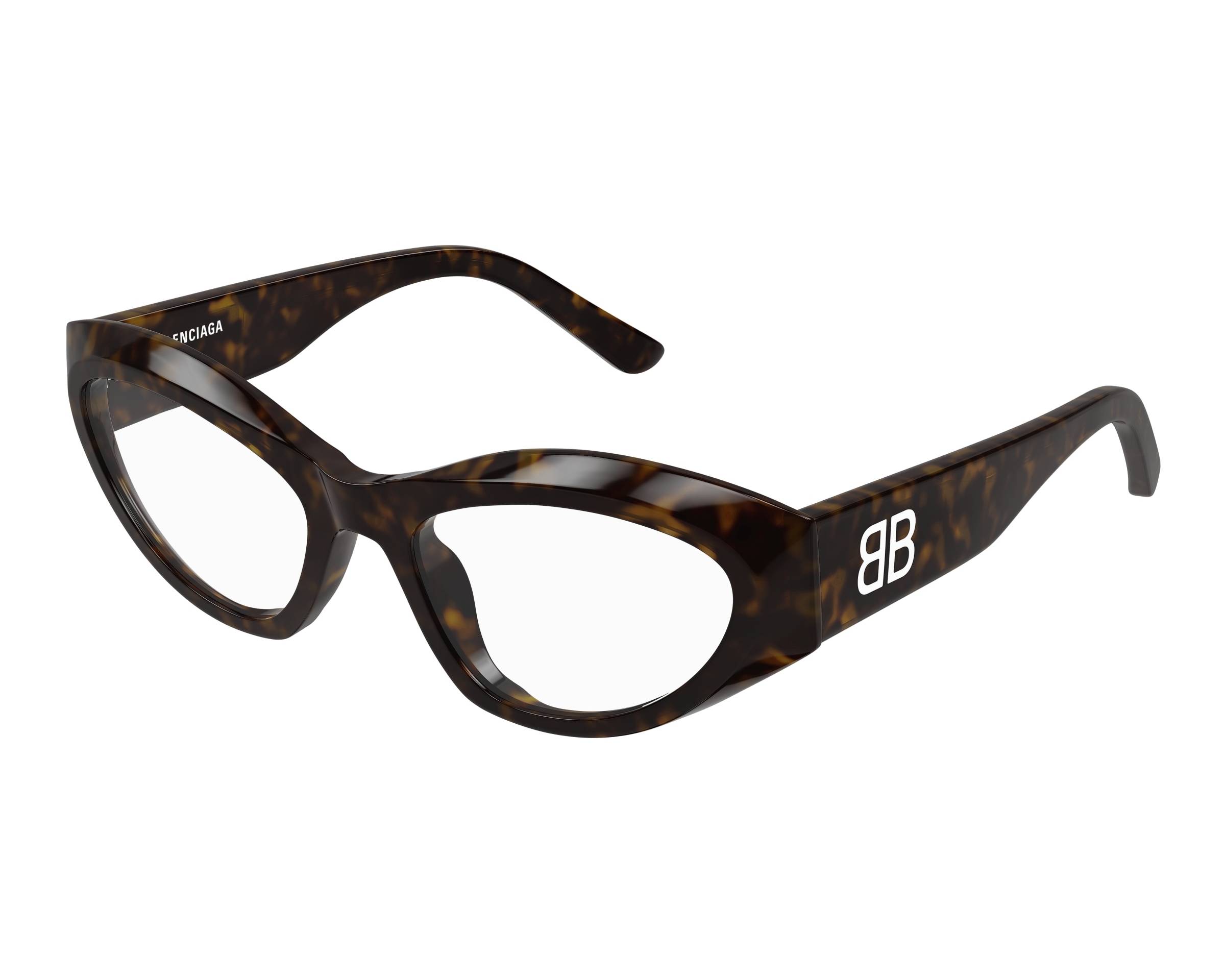 Balenciaga BB0400O 002 55-19 Havana  side view