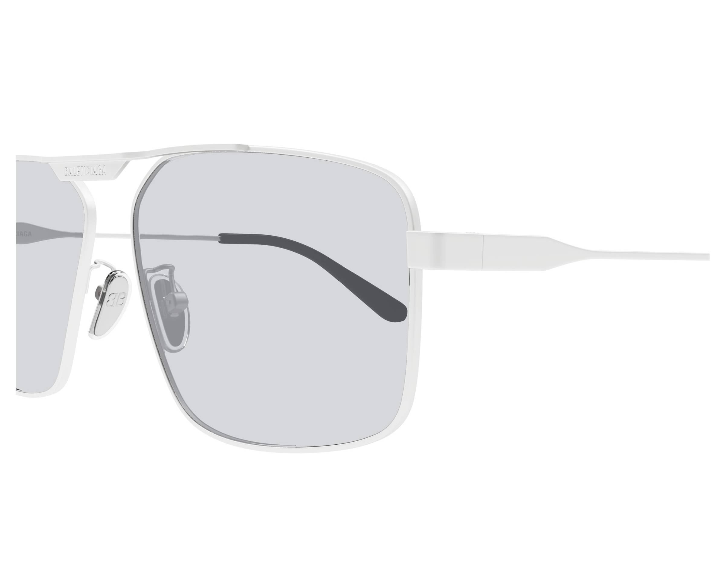 Clear Balenciaga sunglasses Balenciaga BB0311SK Sunglasses 003 Shiny White - eye-oo.com main image 3