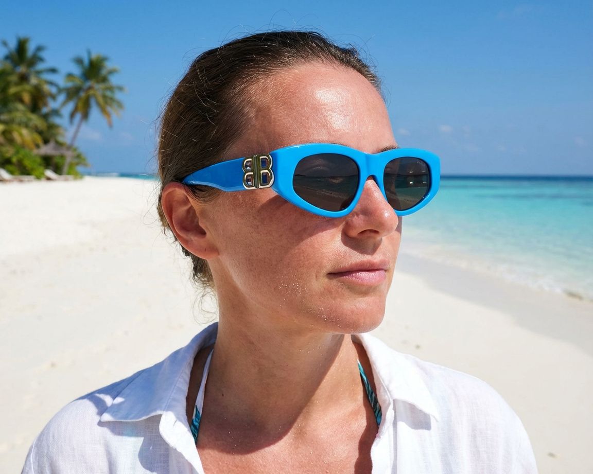 ★ BALENCIAGA ビンテージ サングラス メタリックなマリンブルー BALENCIAGA | BB0124S 006 | BLUE | OVAL SUNGLASSES – Hall of Frames