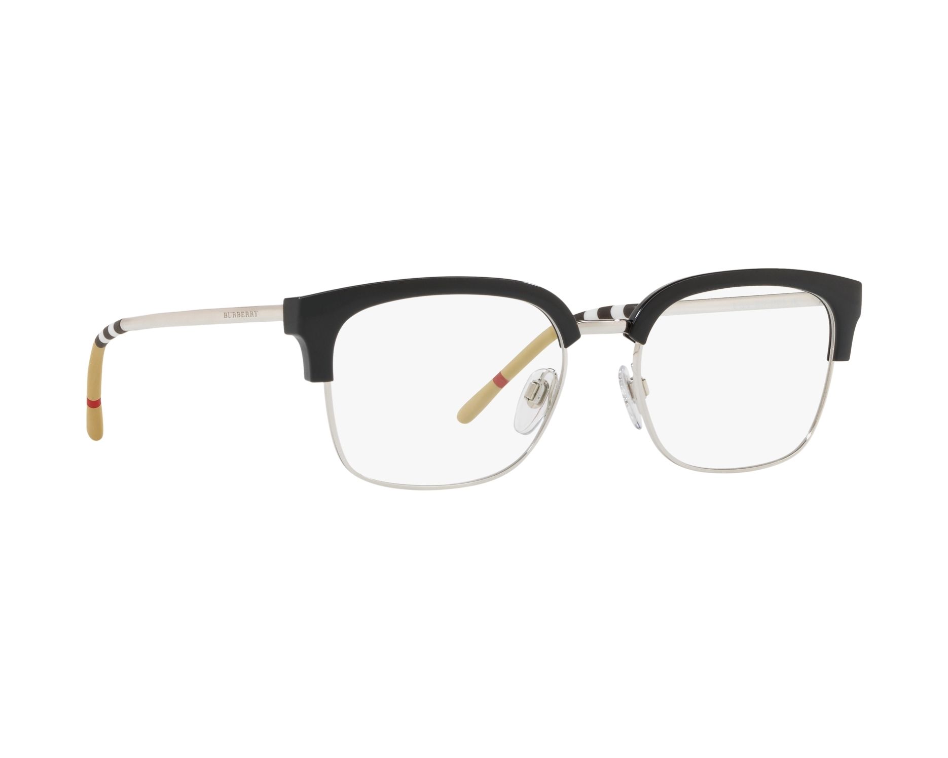 eyeglasses Burberry BE-2273 3001 54-18 Black Silver 360 degree view 12