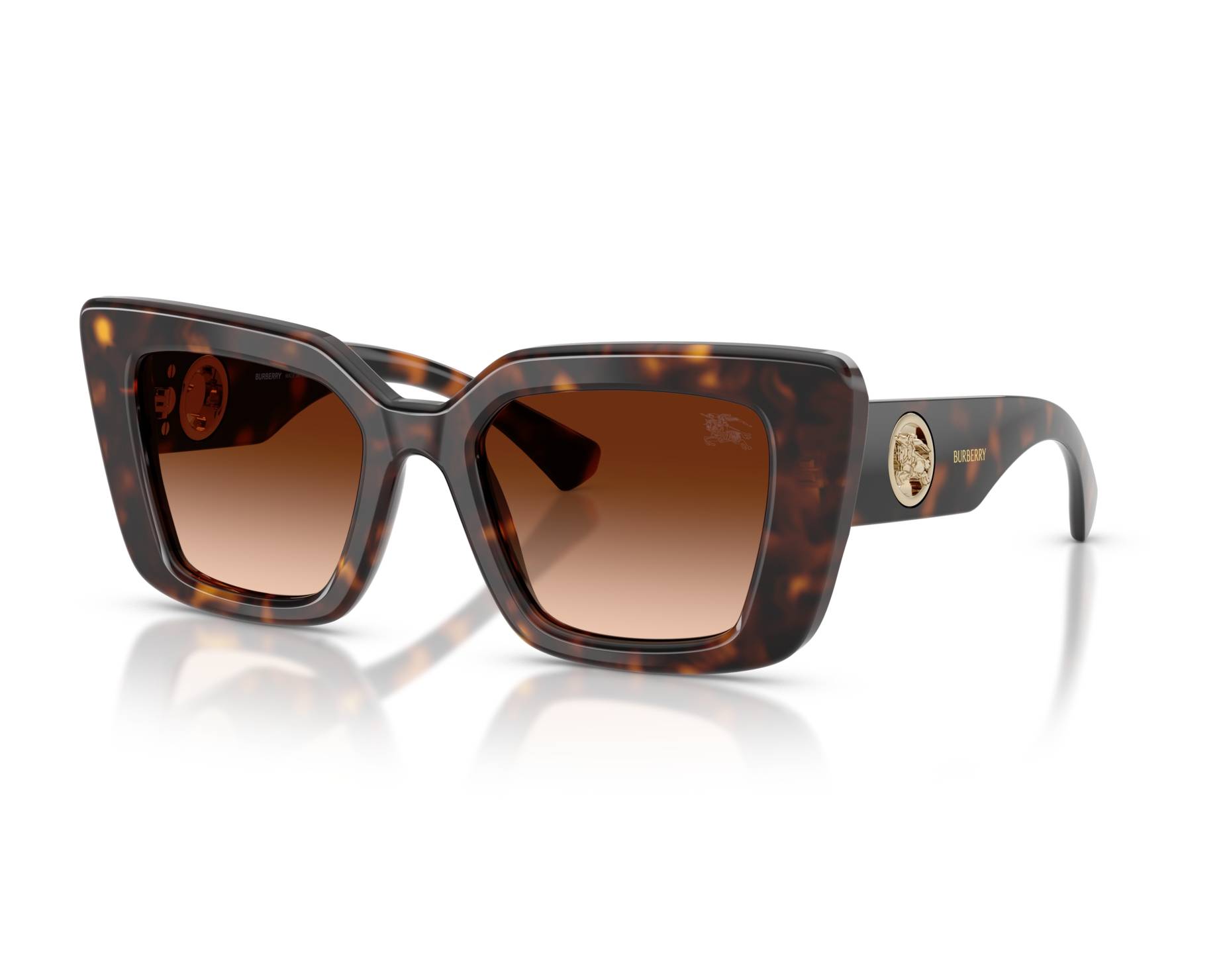 Burberry Black Sunglasses with Brown Lenses Burberry BE4454 Cat Eye Sunglasses | Fashion Eyewear US main image 3