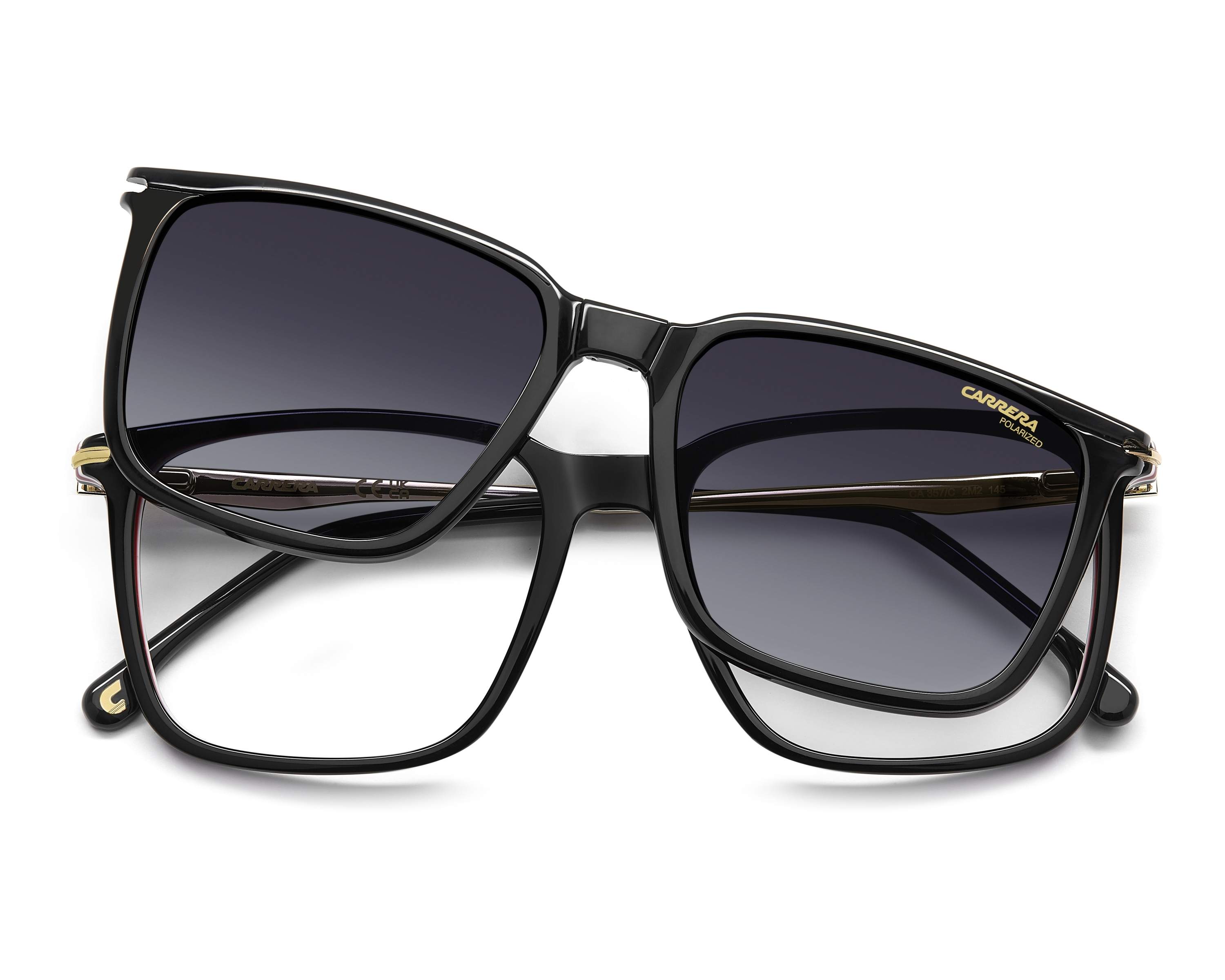 Carrera CA-357-C 2M2 54-17 schwarz gold 360 degree view 1
