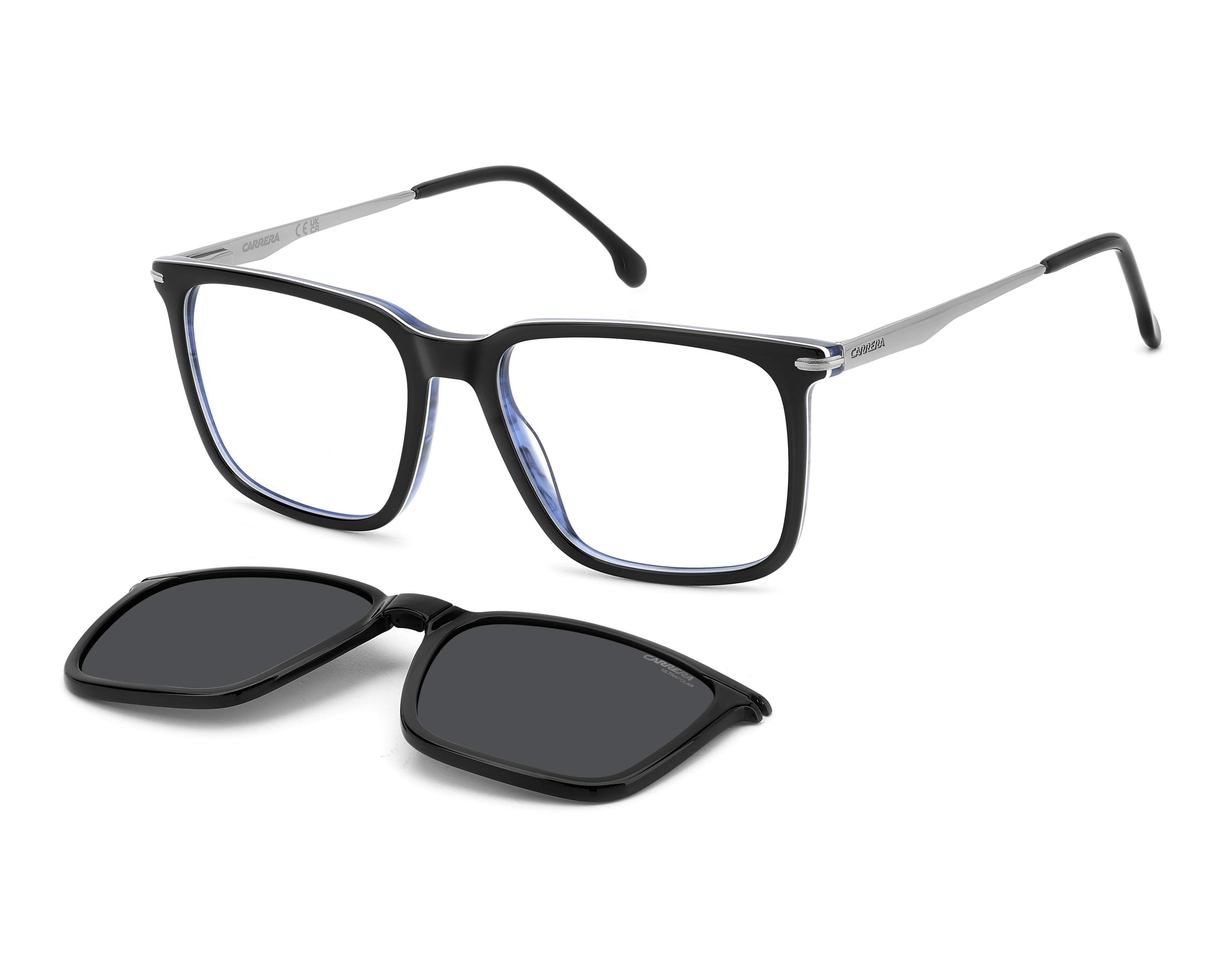 Carrera CA-357-C 9ZJ 54-17 Black Blue 360 degree view 1