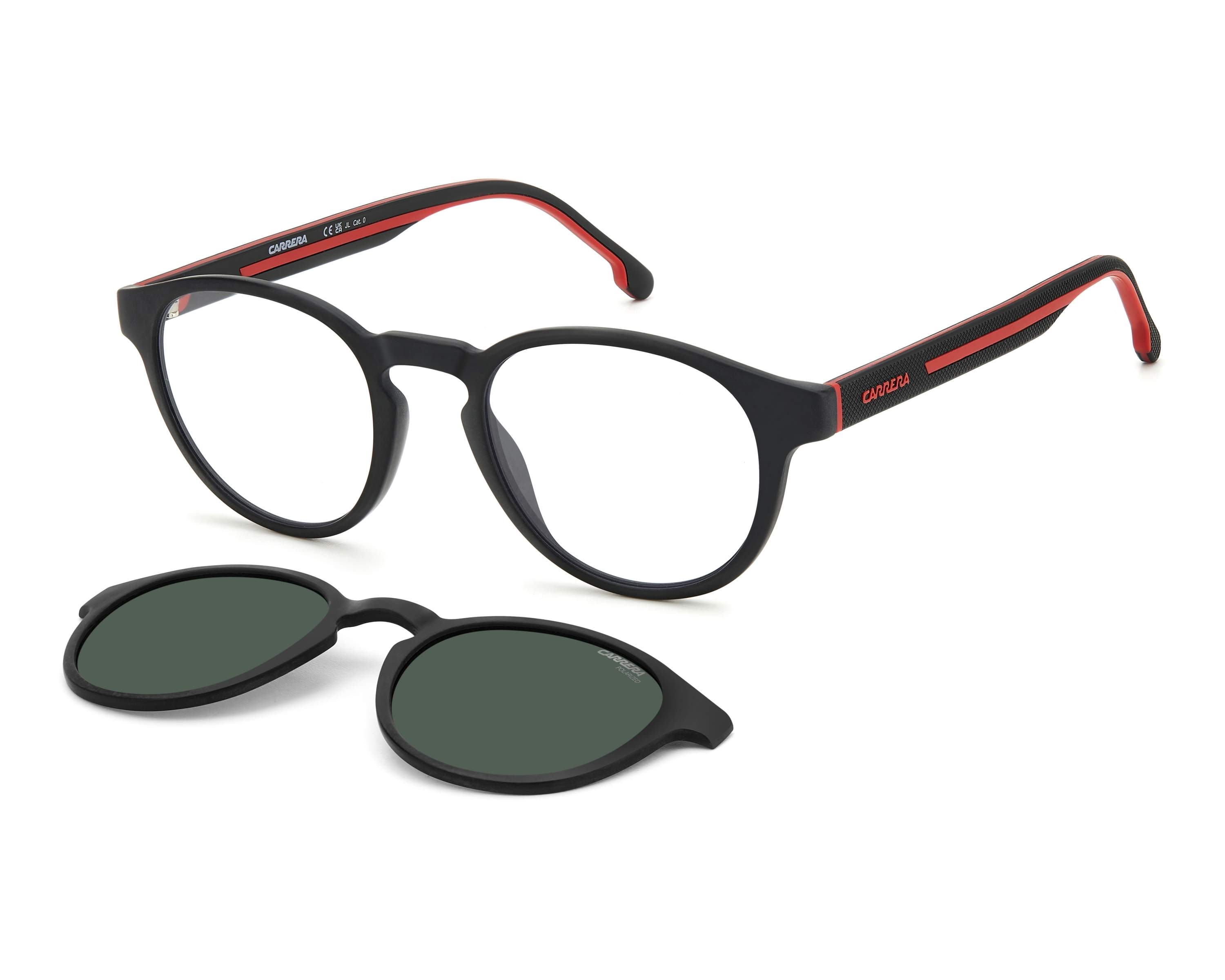 Carrera CA-8066-CS OITUC 50-21 Negra Rojo 360 degree view 1