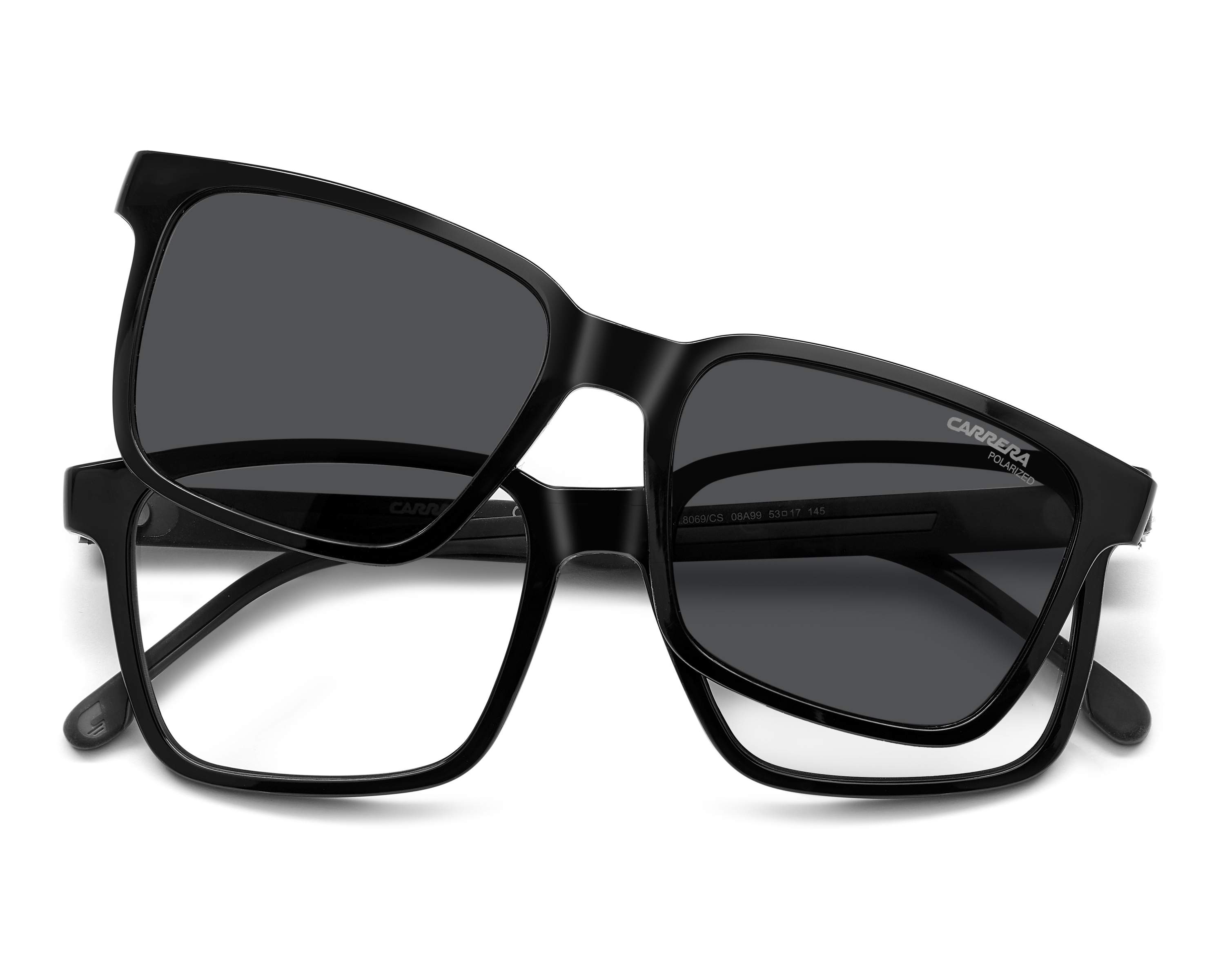Carrera CA-8069-CS 08A/M9 53-17 Black Grey 360 degree view 9