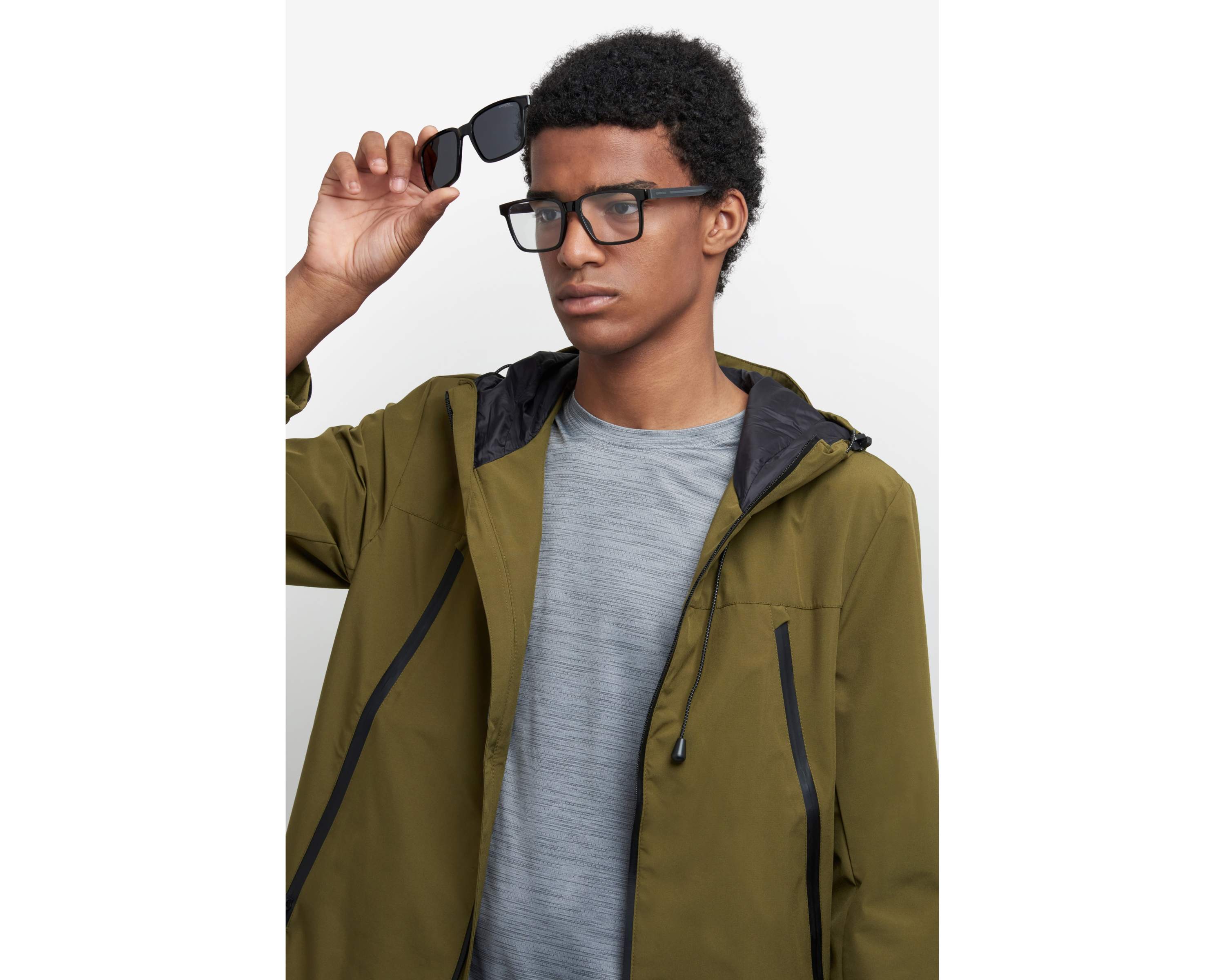 Carrera CA-8069-CS 08A/M9 53-17 Black Grey 360 degree view 11