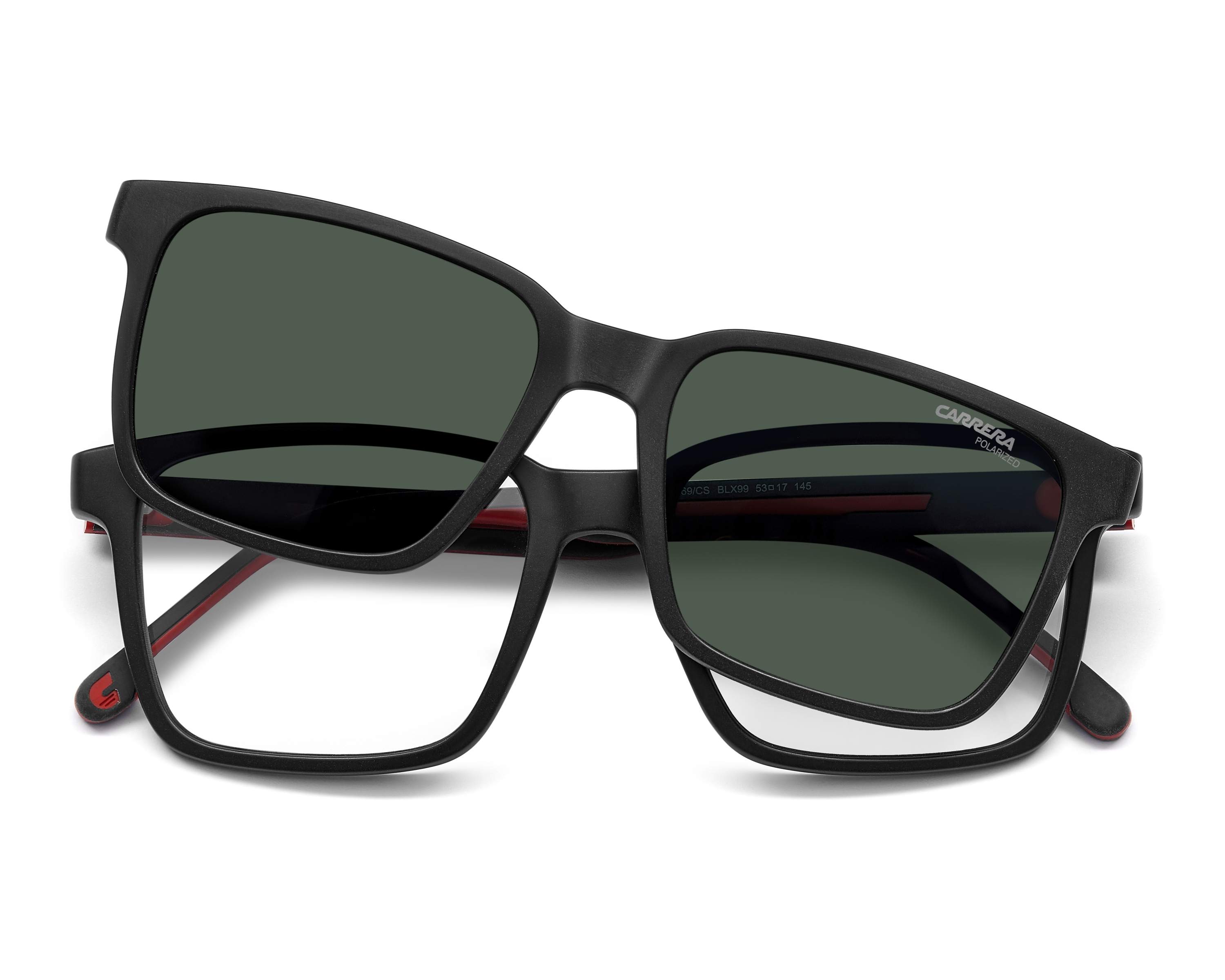Carrera CA-8069-CS BLX/UC 53-17 Black Red 360 degree view 7
