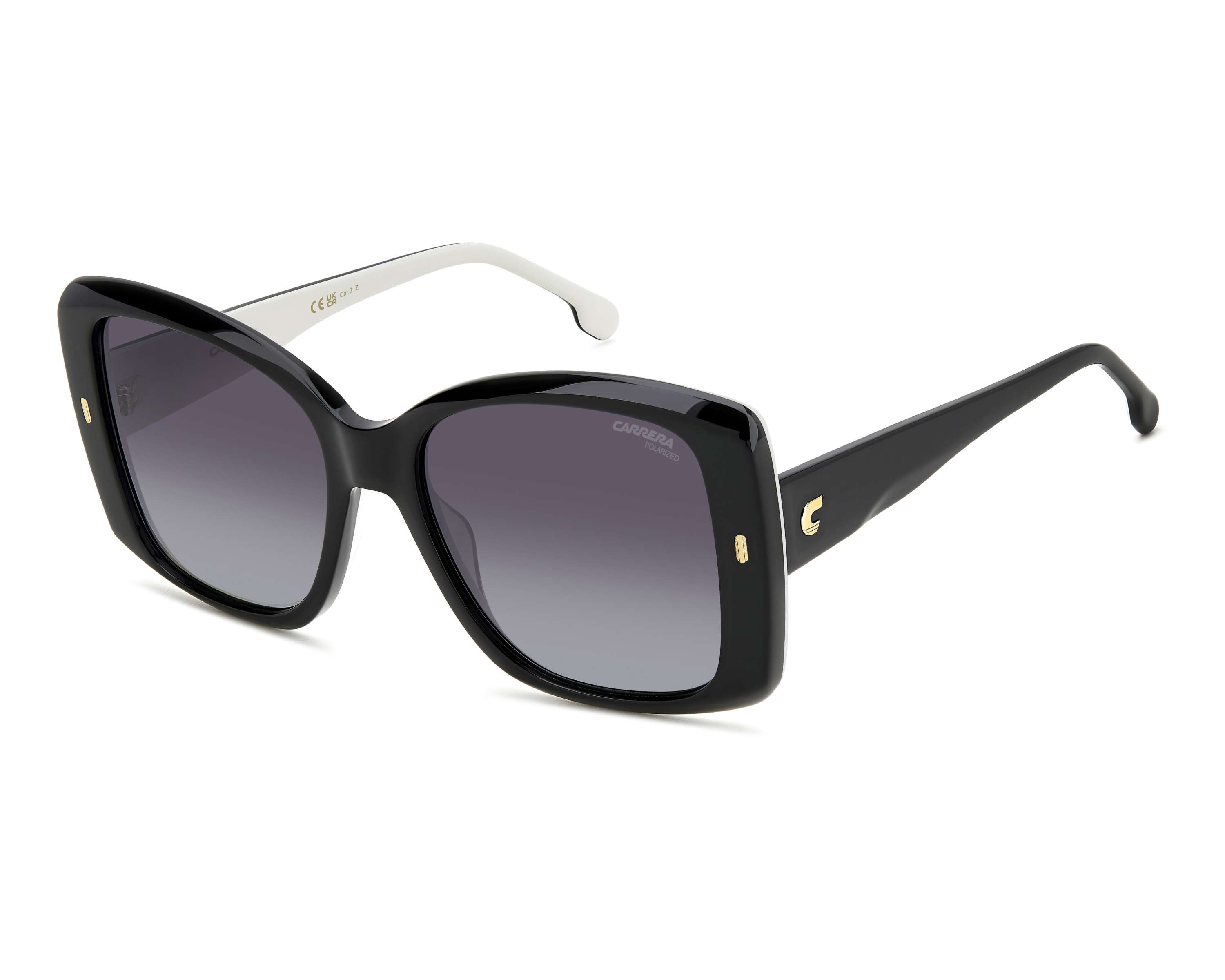 Carrera CARRERA-3030-S 80S/WJ 56-18 Black White 360 degree view 1