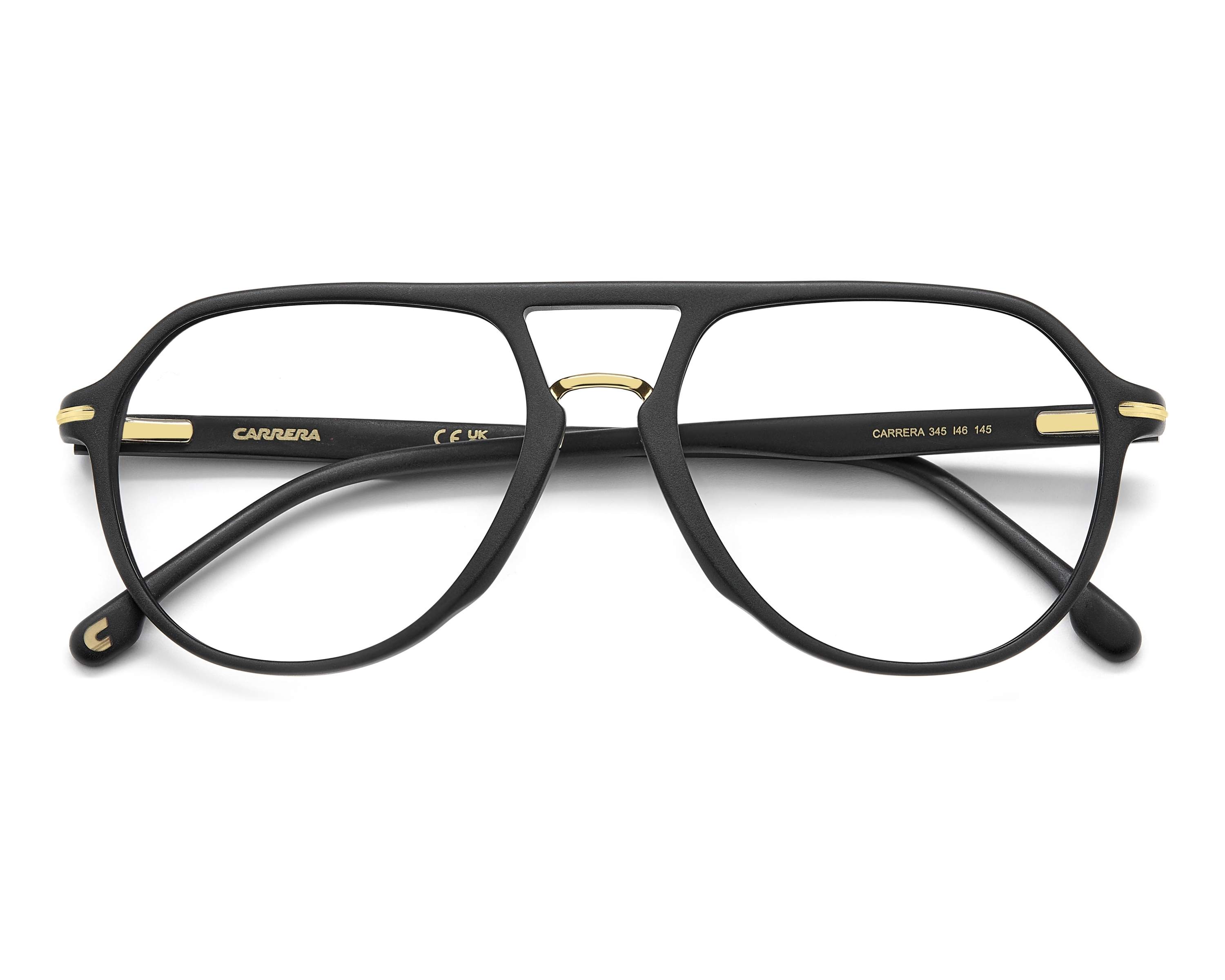 Carrera CARRERA-345 I46 55-17 Black Gold 360 degree view 5