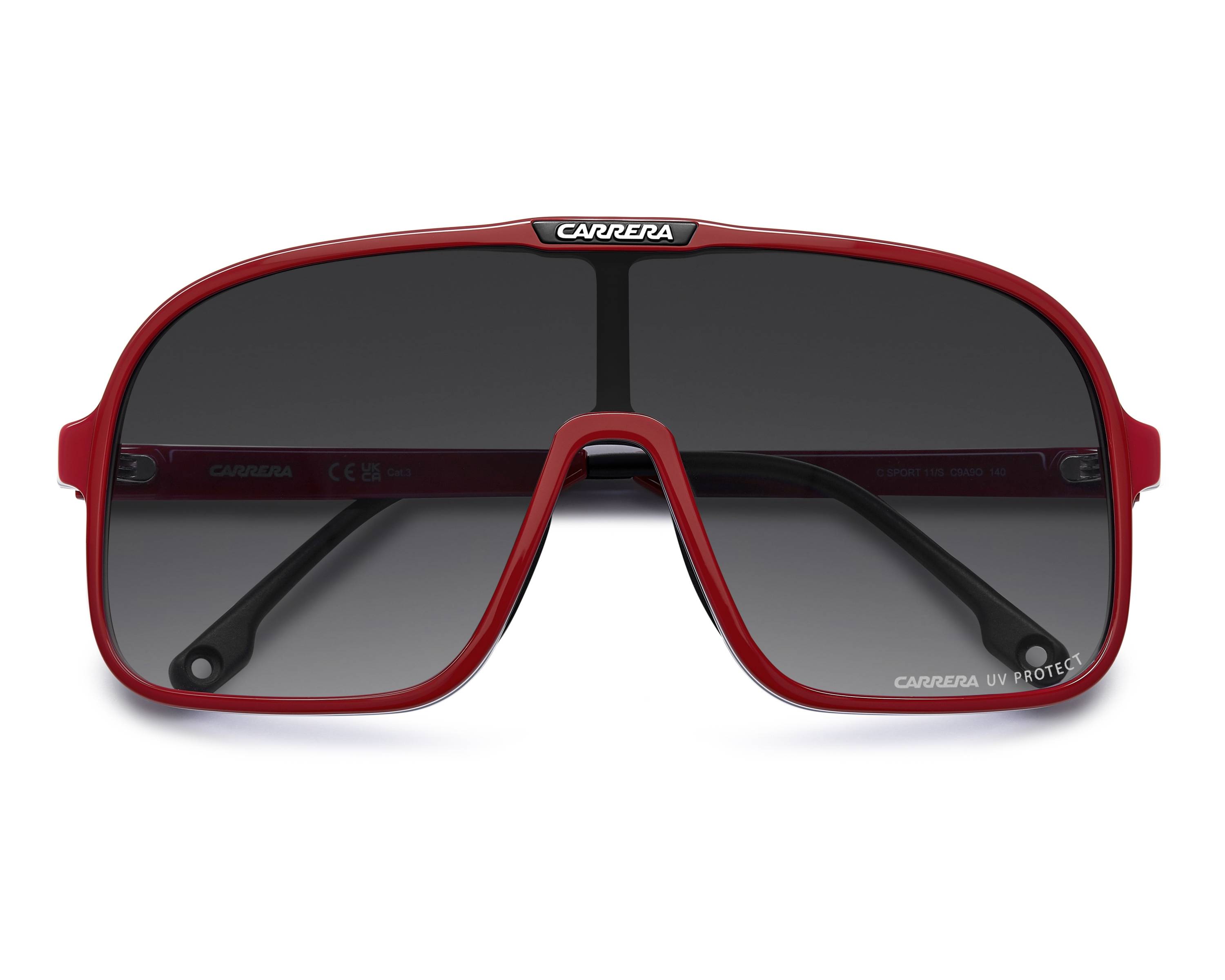 Carrera Clear Frame Sunglasses with Red Lenses Amazon.com: Carrera CARDUC 003/S 0A4 RED BLACK 57/17/135 MAN  main image 4