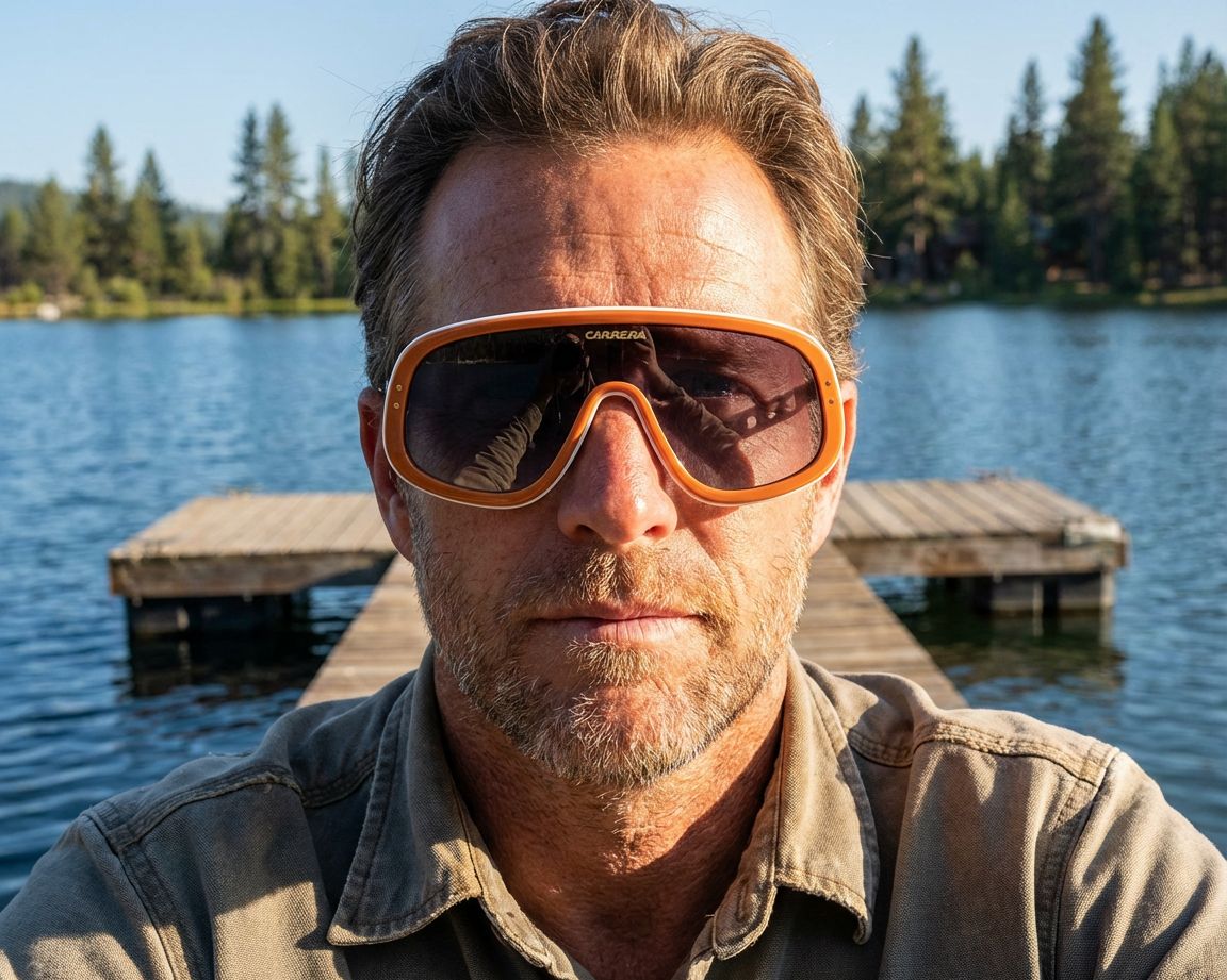 Carrera FLAGLAB 17 0C3E 9O Unisex Sunglasses Orange Shield 