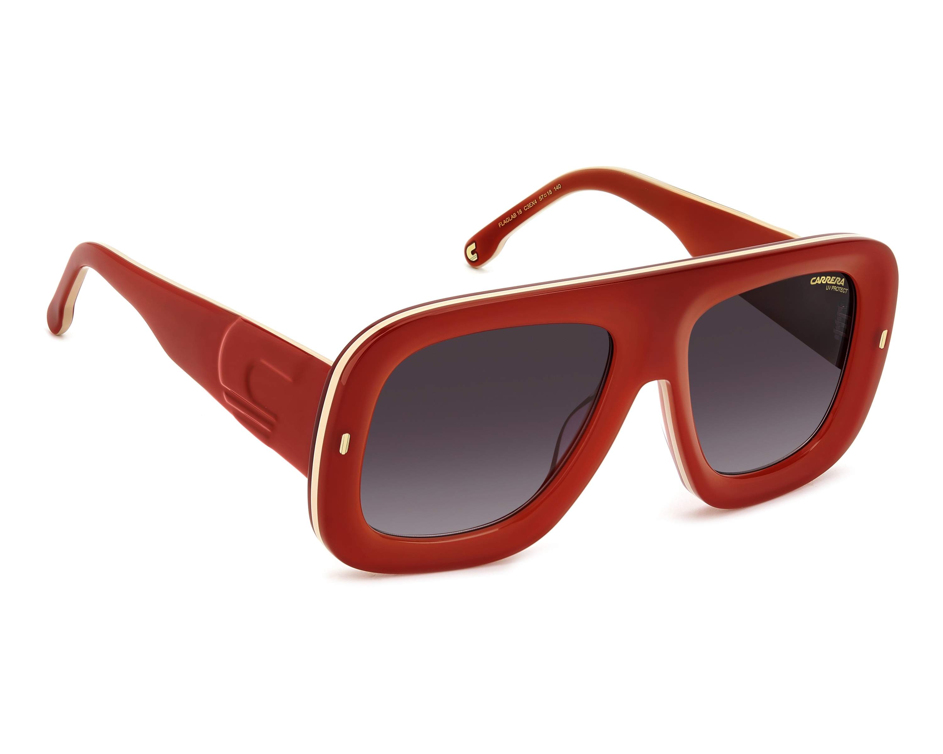 NEW Carrera Gold Aviator Red Gradient Lense Sunglasses CARRERA 209/S AU29K GOLD RED HAVANA GRADIENT AUTHENTIC  main image 2