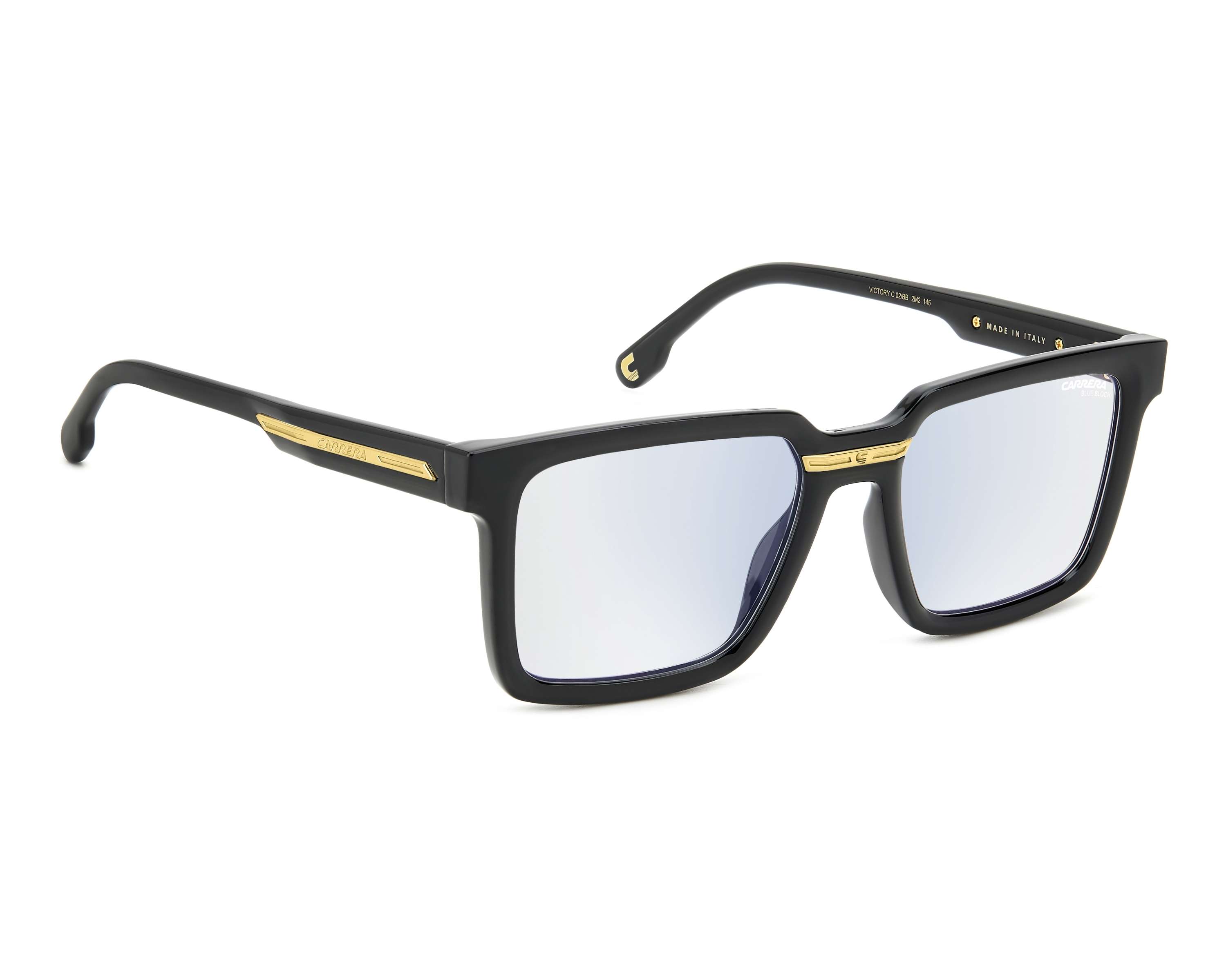 Carrera VICTORY-C-02-BB 2M2 54-19 Black Gold 360 degree view 2