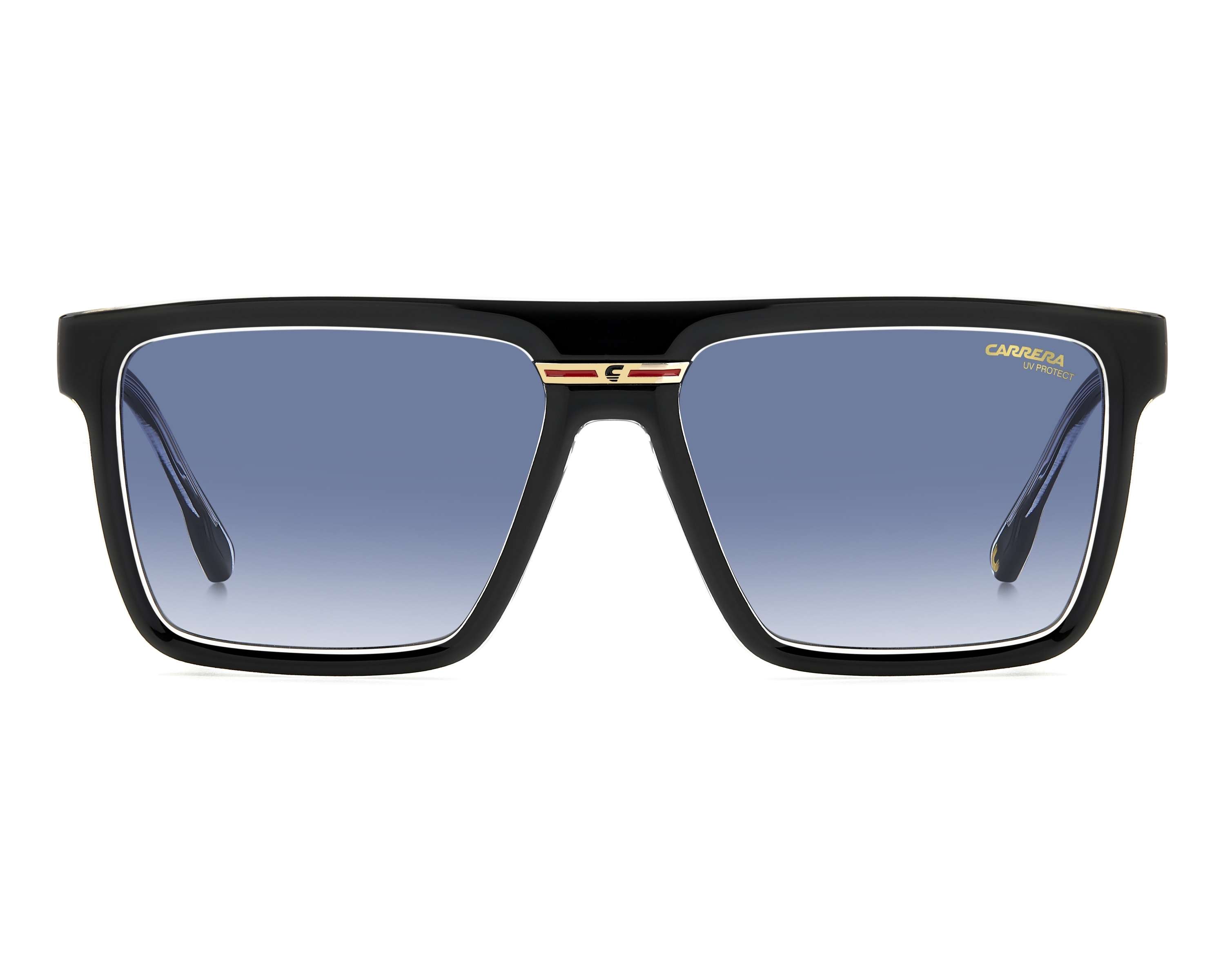 CARRERA VICTORY C 03/S Sunglasses For Men – Black Crystal Frame With Dark Blue Lenses – Size 58/16/145 – 2-Year Warranty