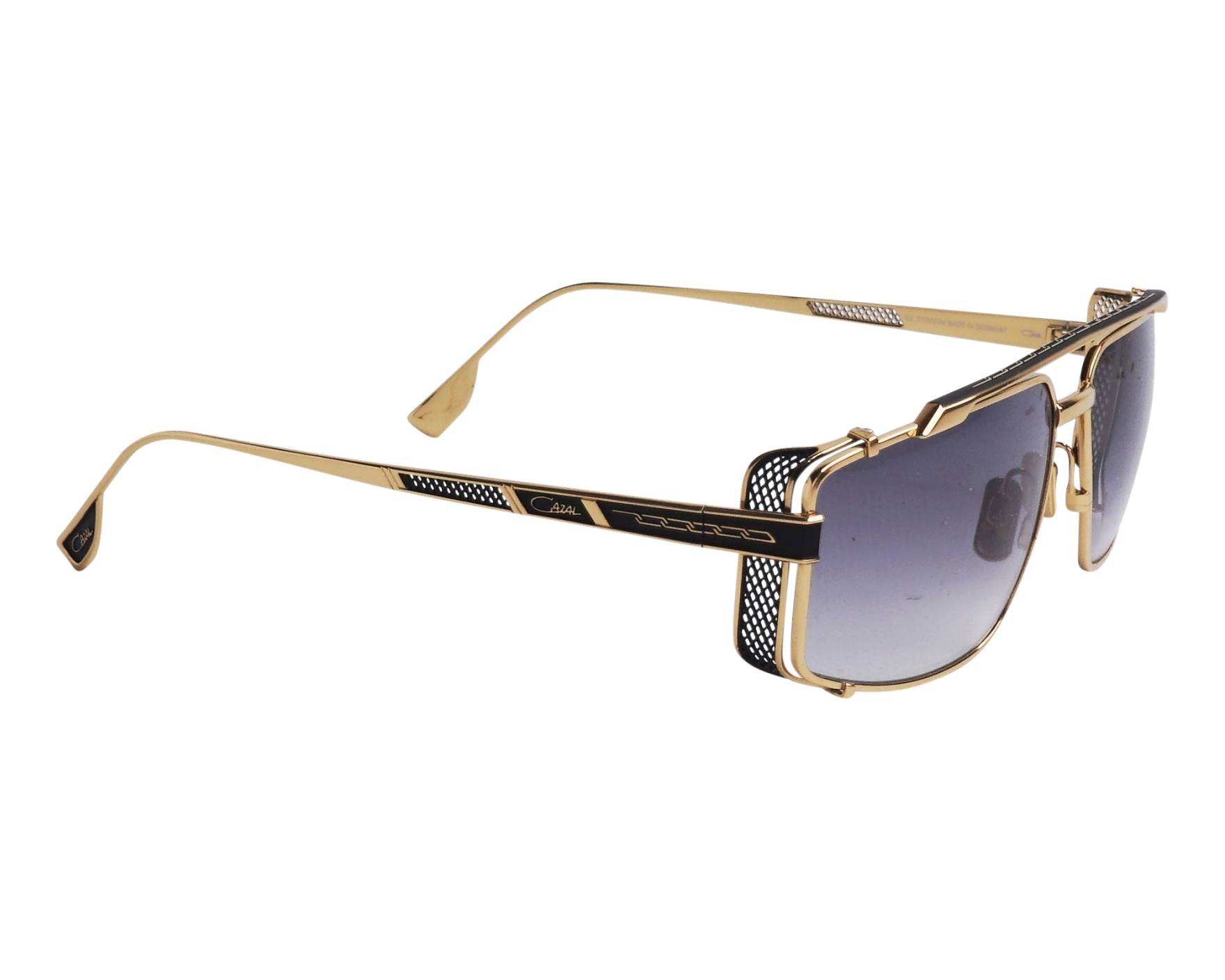 Cazal 0756-3 001 63-15 Gold Black side view