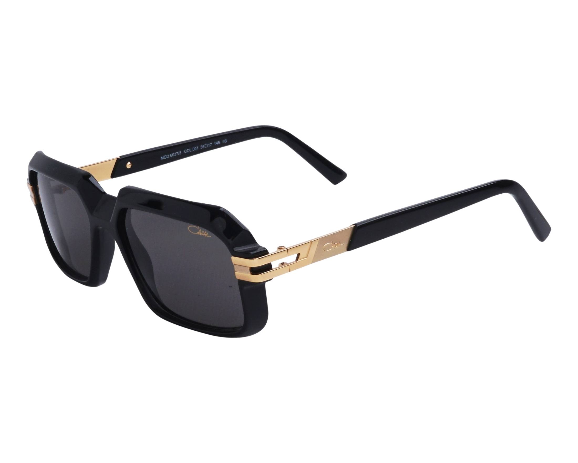 Cazal 6037/3 001 56-17 Noir Or side view