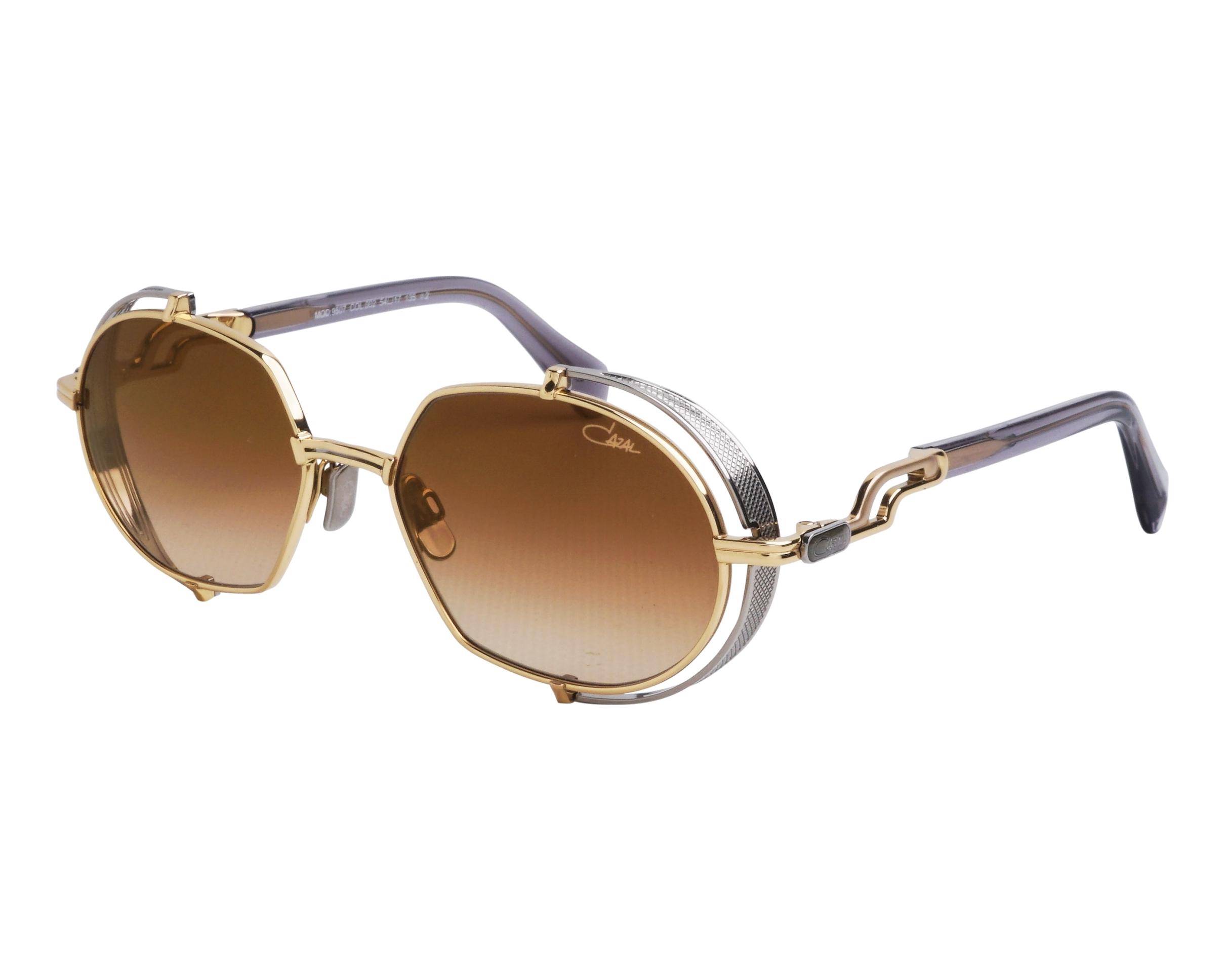 Cazal 9507 002 54-17 Gold Steel front view