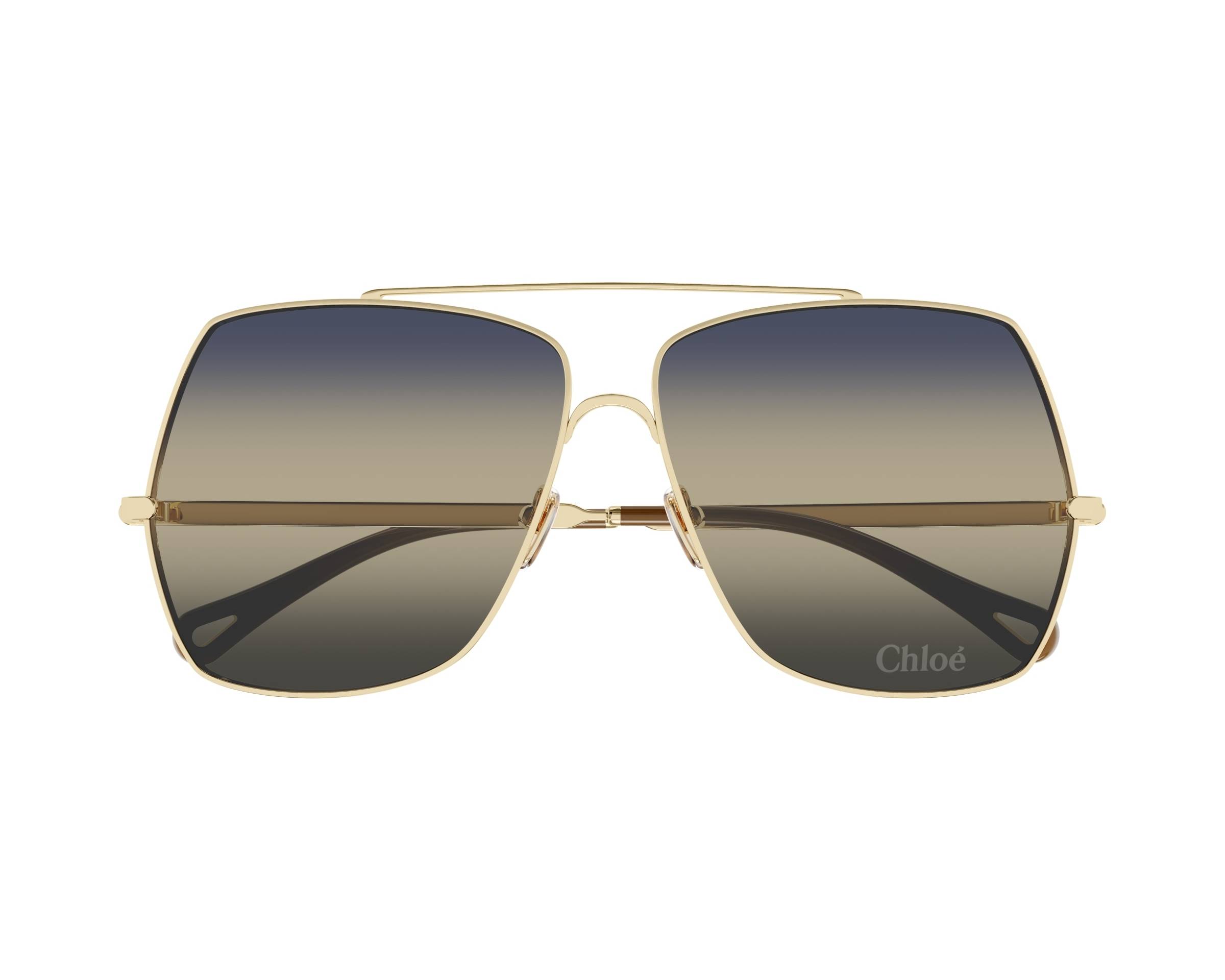 Chloe sunglasses ゴールド/ハバナ/フラッシュブルーレンズ Chloe Sunglasses ZELIE CH0086SA 004